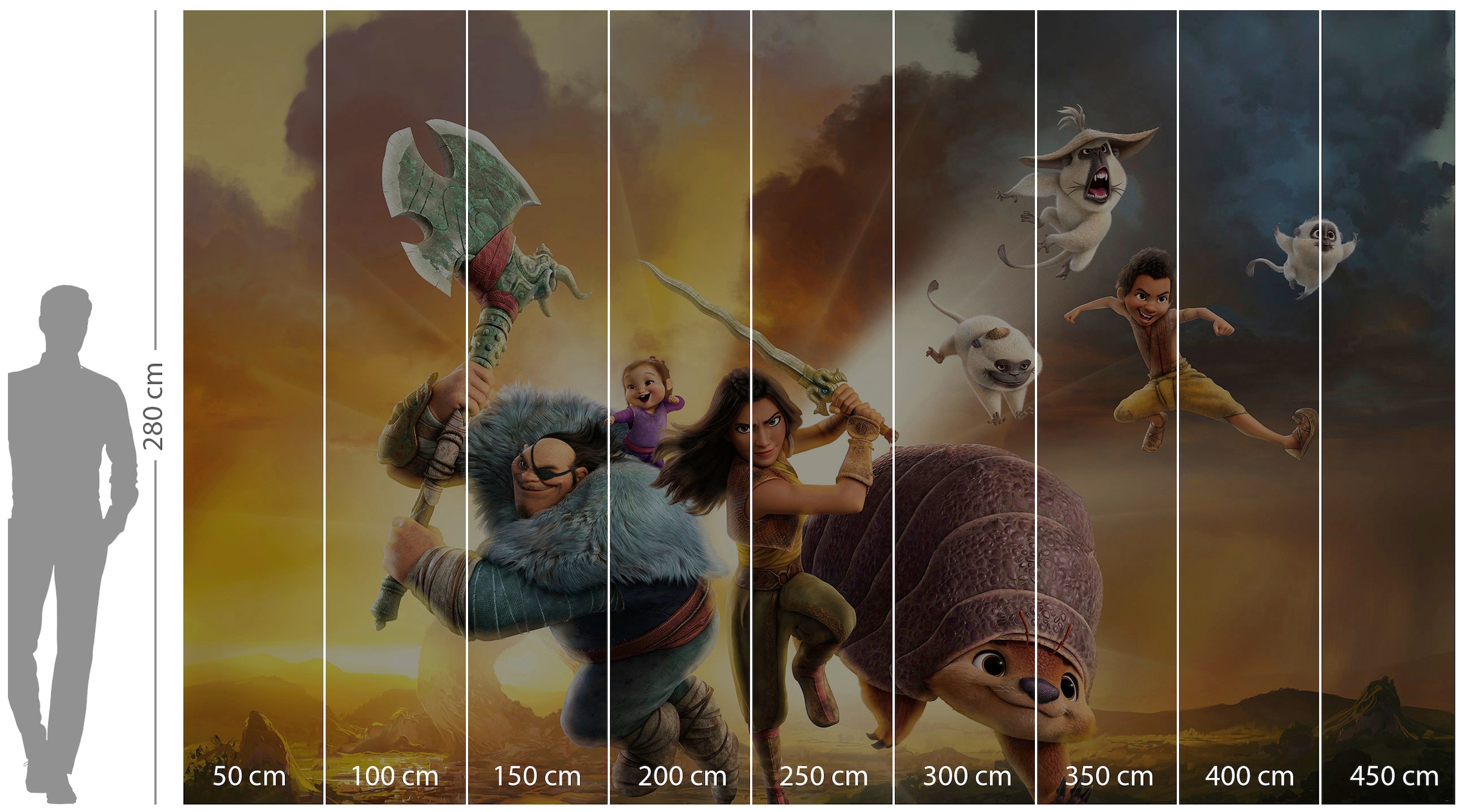 Komar Vliestapete »Digitaldruck Vlies -  Raya Mission - Größe 400 x 250 cm« bedruckt glatt Kinderzimmer