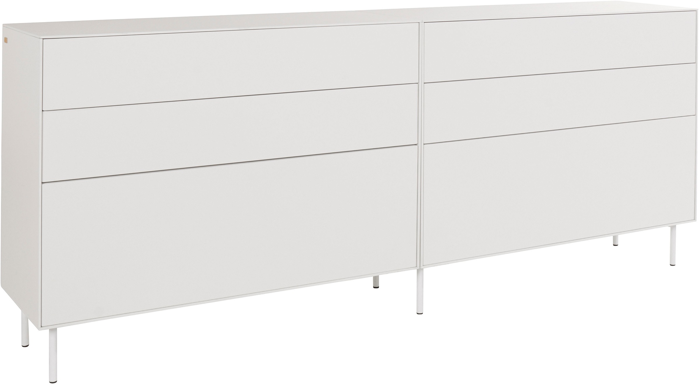 LeGer Home by Lena Gercke Sideboard »Essentials«, (2 St.), Breite: 224cm, MDF lackiert, Push-to-open-Funktion