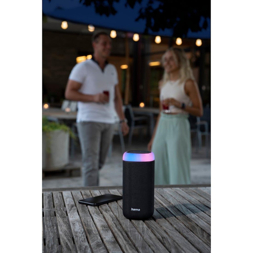 Hama Bluetooth-Lautsprecher »Bluetooth Box LED 30 W Xtra Bass 360ᵒ Sound, wasserdicht nach IPX 4«