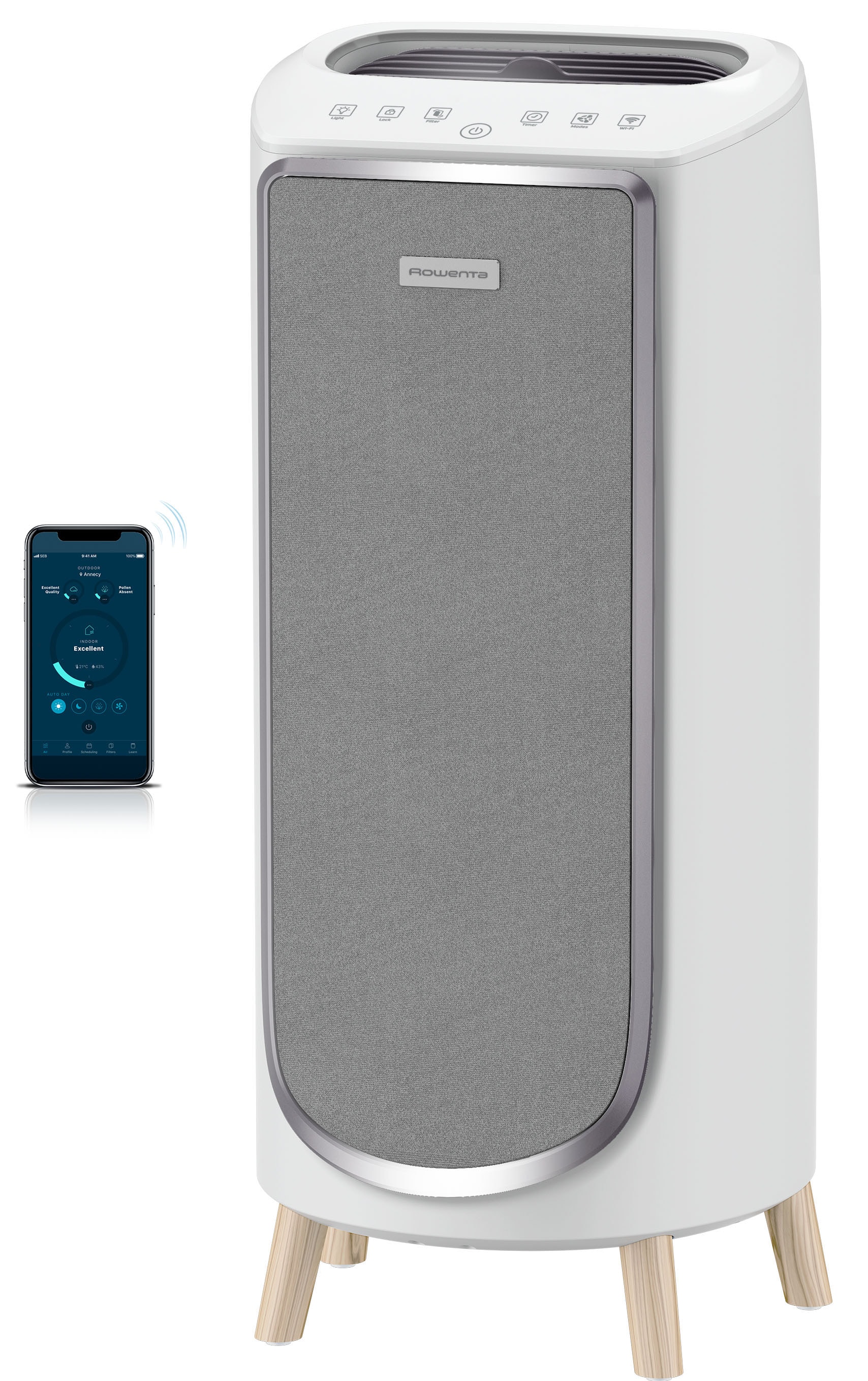 Rowenta Intense Pure Air Home PU6180 36 m² 52 dB 60 W White, Grey