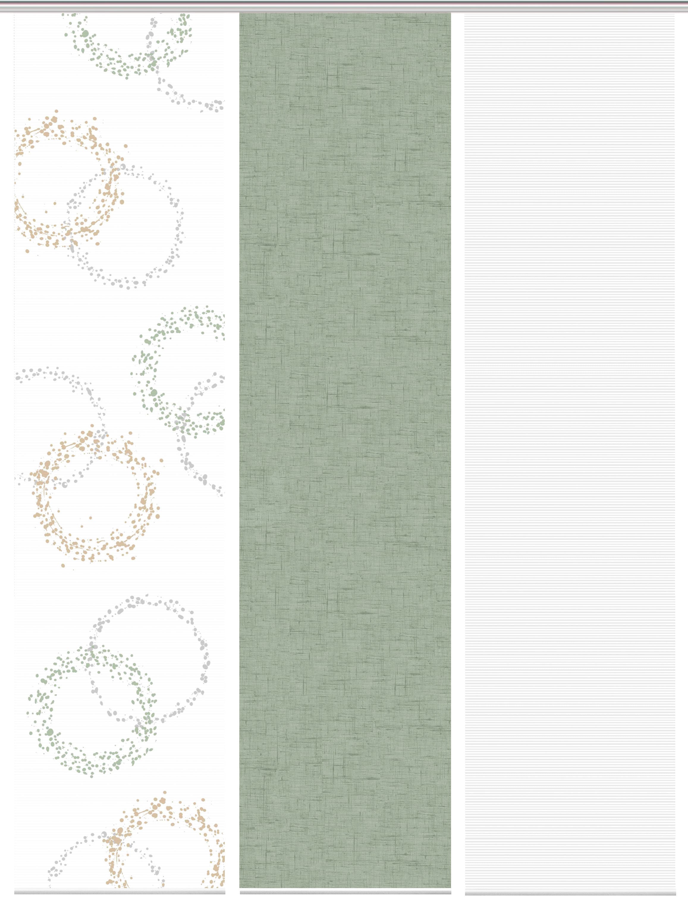 Vision S Schiebegardine »AINUR 3er SET« Paneelwagen 3 Stk. tlg. Schiebevorhang Digidruck 3er Set AINUR