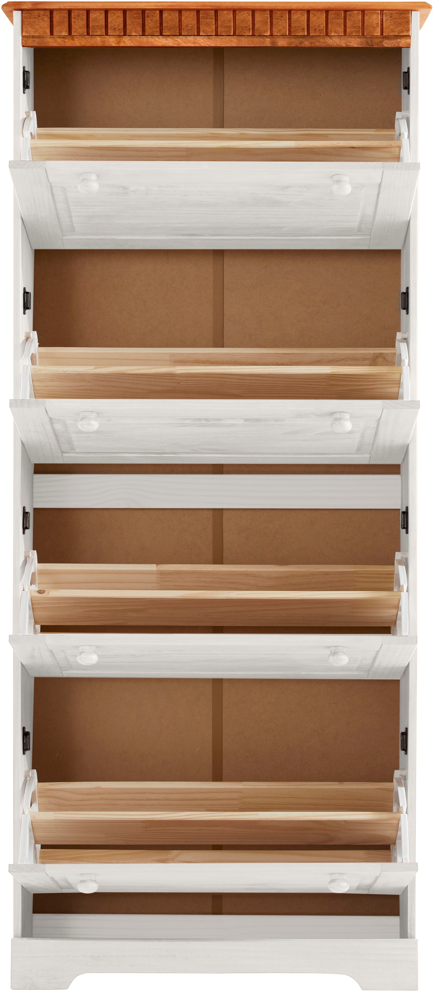 Home affaire Schuhschrank »Lisa«, mit 4 Klappen, Höhe 172 cm, Breite 75 cm