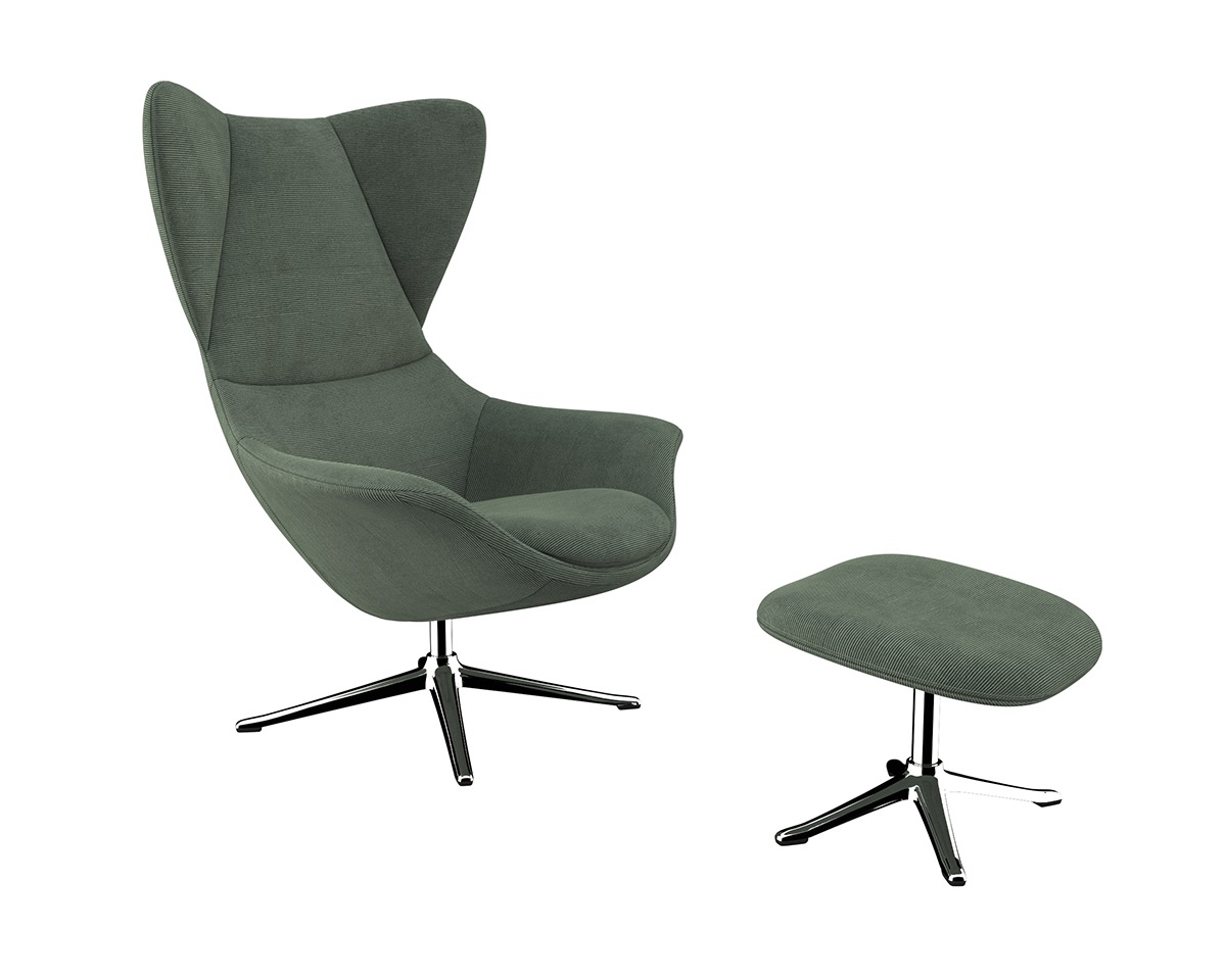 FLEXLUX Ohrensessel »Stilo Relaxsessel, TV-Sessel, OTTOs Choice«, Solitär, Stil-Ikone, drehbar, Fuß Aluminium
