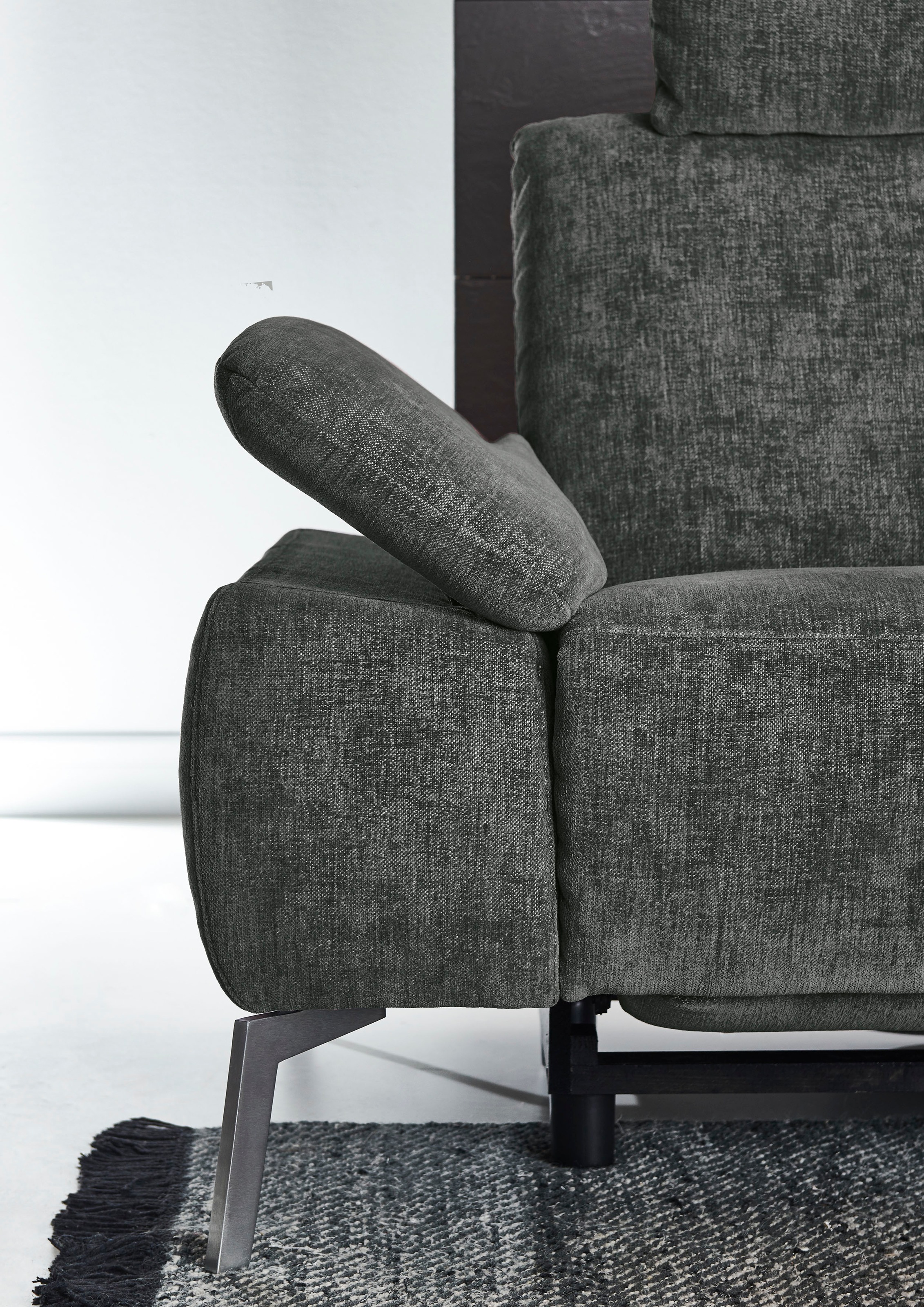 Home affaire Ecksofa »Bellini L-Form« teilmotorische Relaxfunktion an 1 Element, klappbare Armlehnen