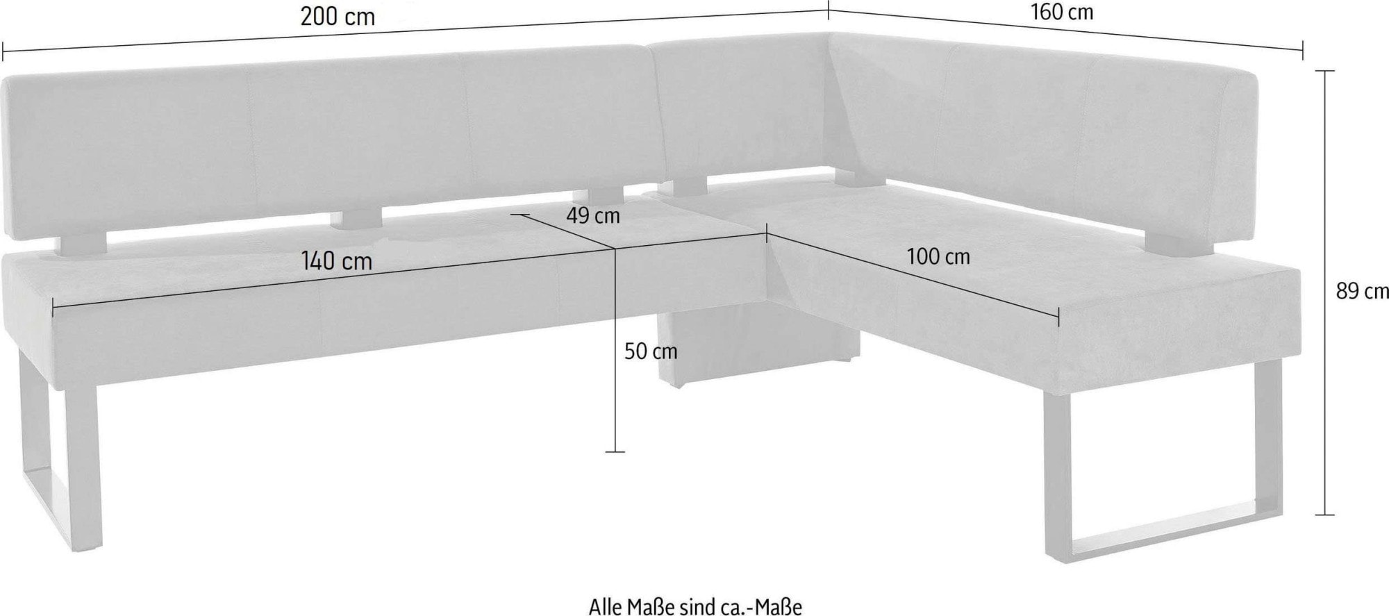 Home affaire Eckbankgruppe »Oliver«, (Set, 4 tlg., 4-tlg), Eckbank mit Wellenunterfederung im Sitz, Tisch Massiv Eiche