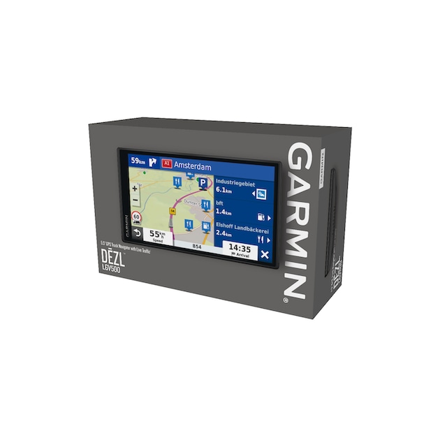 Garmin LKW-Navigationsgerät »DEZL LGV500 EU, MT-D, GPS«, (Europa (46 Länder)  Karten-Updates), Integriertes WLAN, Sprachsteuerung und Bluetooth, 3D Karten,  46 Länder online bestellen | UNIVERSAL