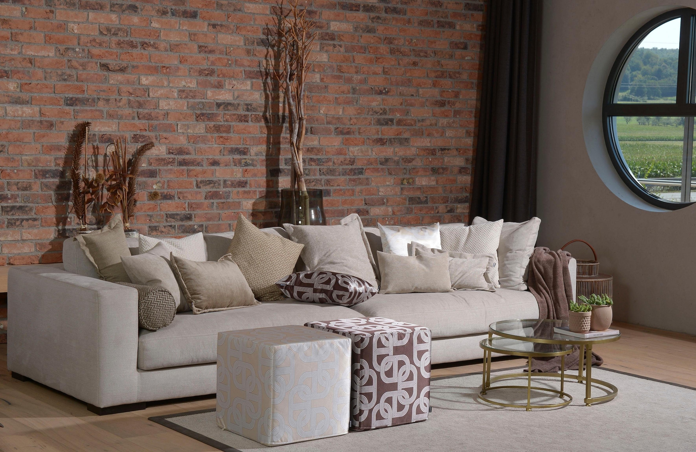 H.O.C.K. Dekokissen »Zircono« mit Ethnomuster, Kissenhülle mit Füllung, 1 Stück