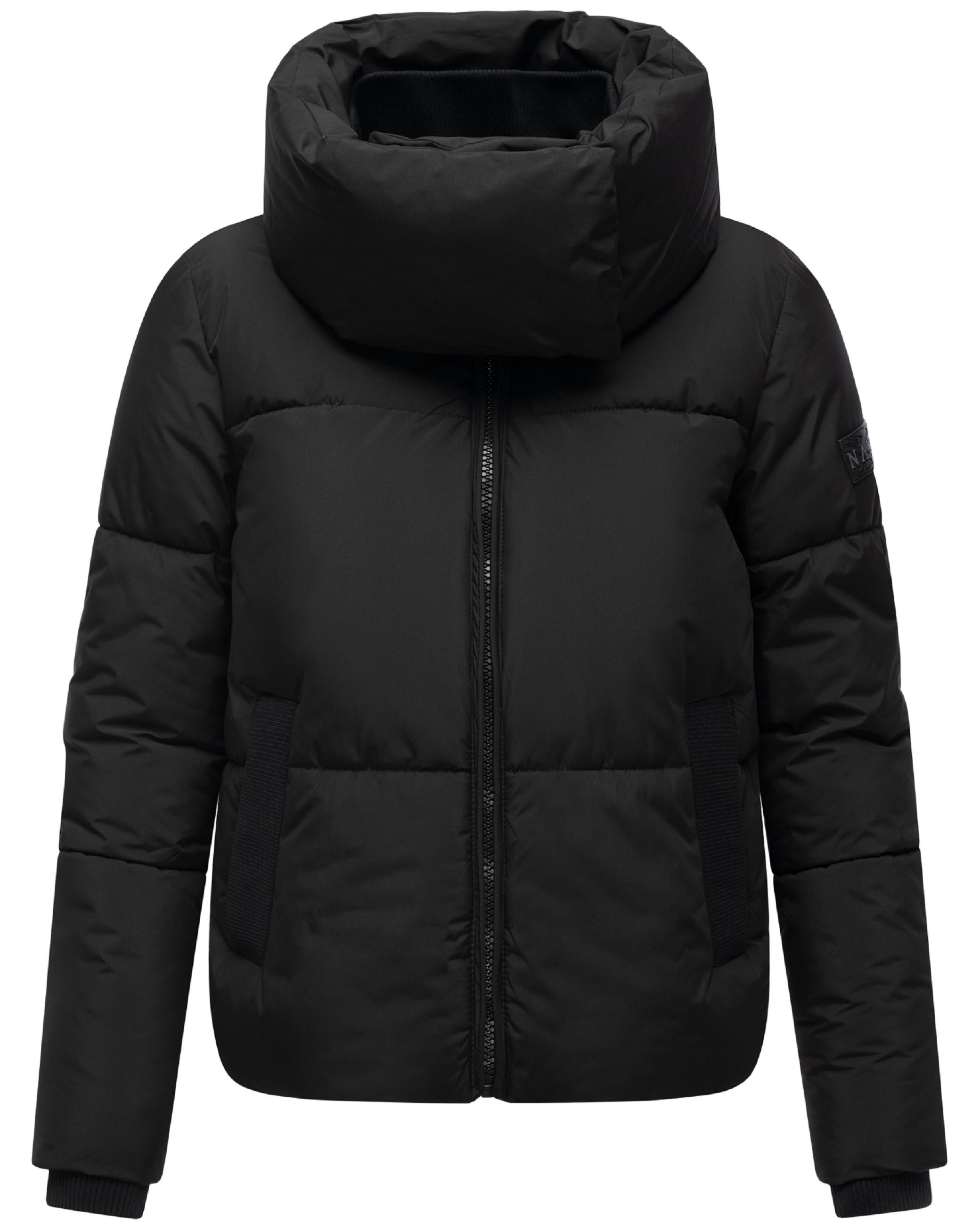 Navahoo, Damen, Outdoorjacke »Outdoorjacke Traumelfe 14«, Black, M, Black, Warme Damen Winter Steppjacke mit hohem Kragen