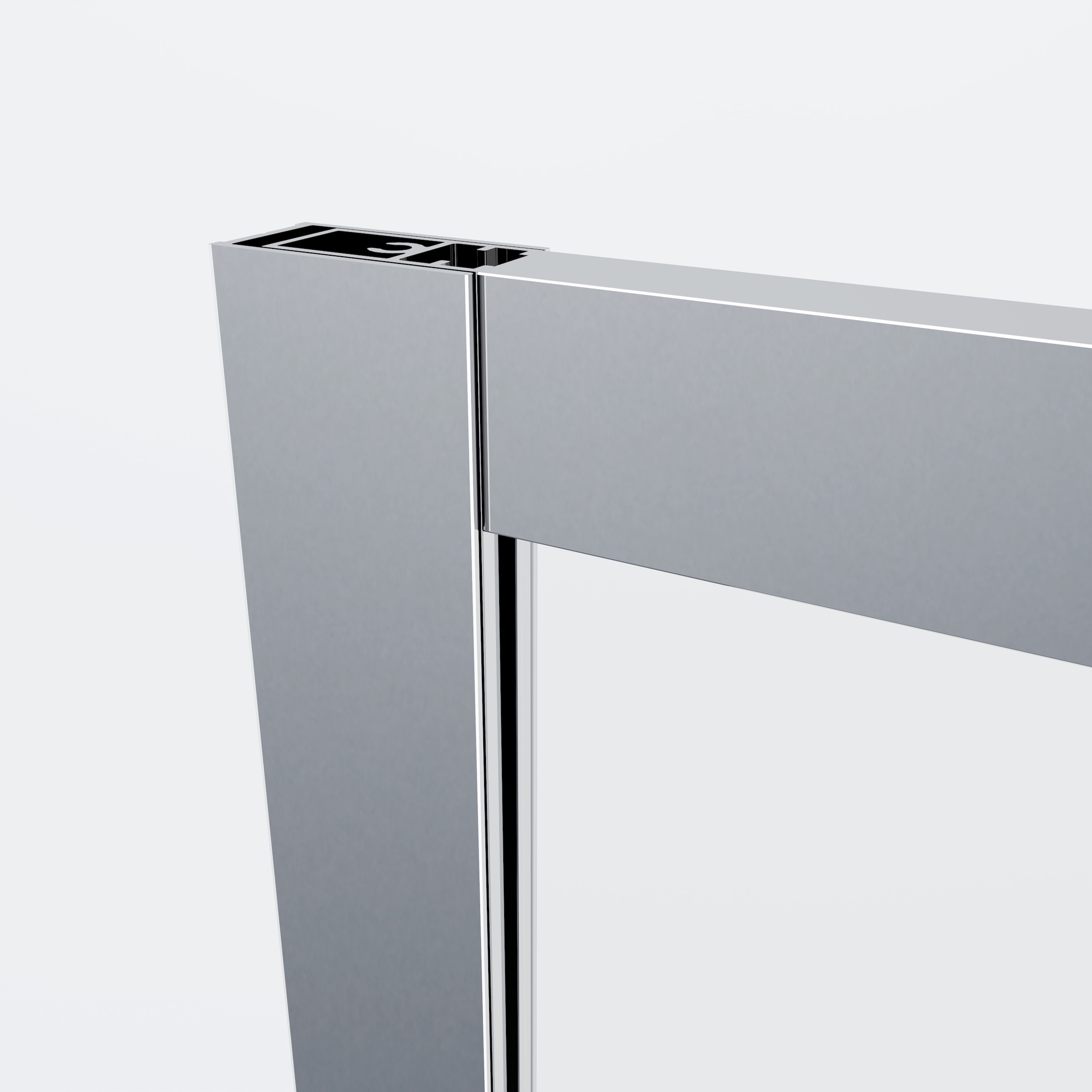 welltime Walk-in-Dusche Dreigeteilte Scheibe in trendigem Blockdesign