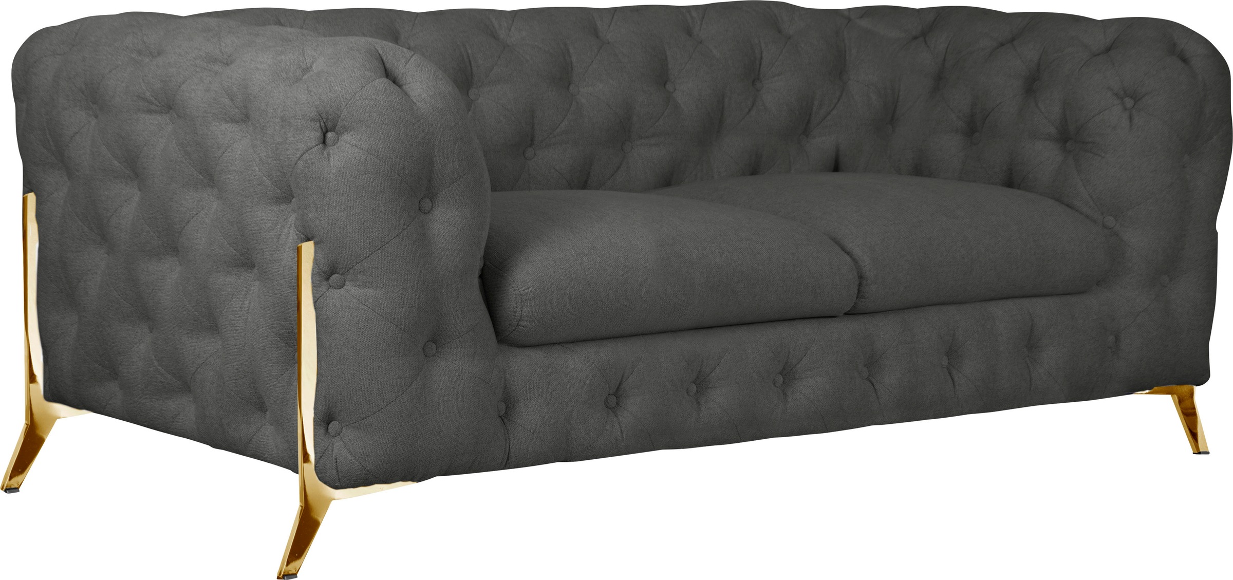 Leonique Chesterfield-Sofa »Amaury«, aufwändige Knopfheftung, moderne Chesterfield Optik, Fußfarbe wählbar