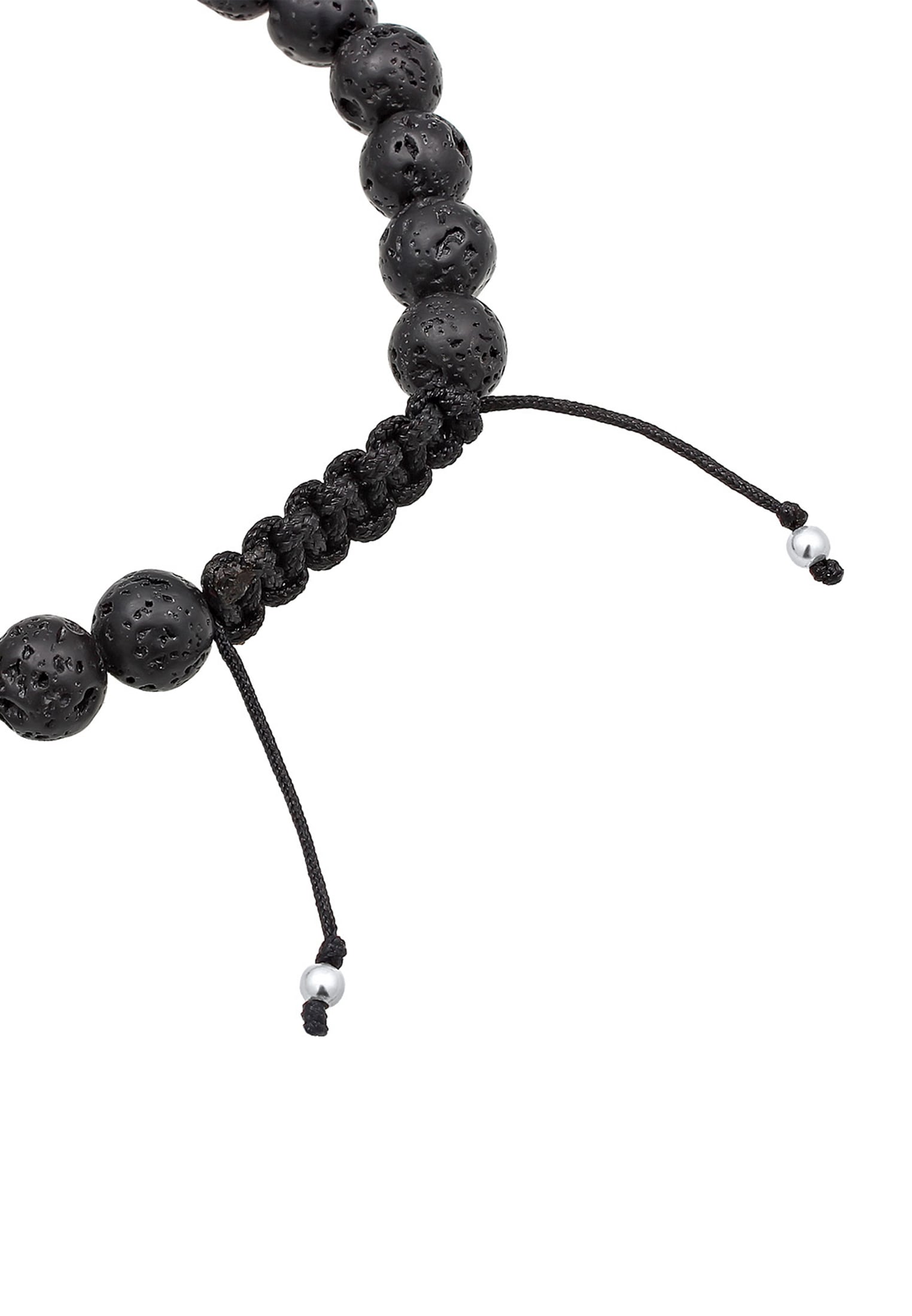 Kuzzoi Armkette »Armband Basic Lavastein Kreuz Ethno 925 Silber«