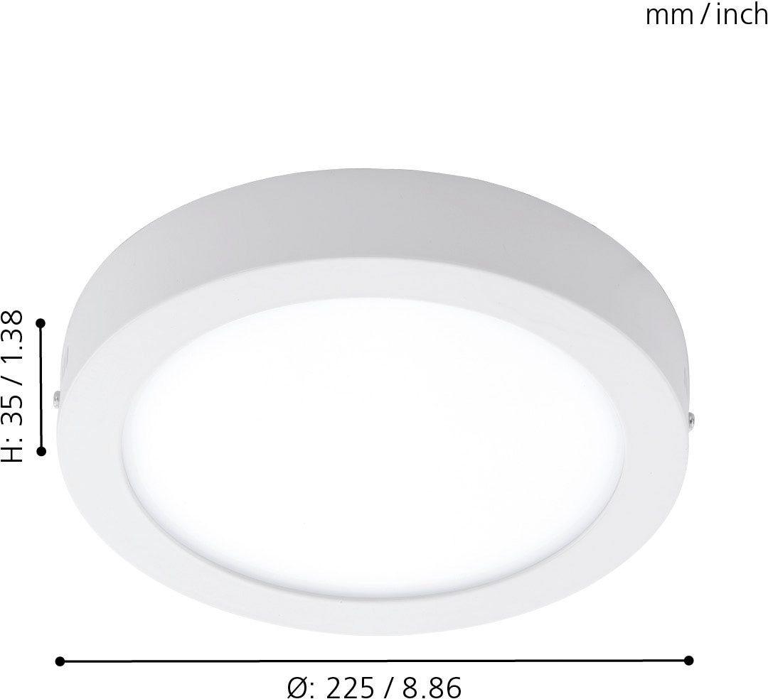 EGLO LED Außen-Deckenleuchte »ARGOLIS«, Warmweiß, Ø22,5 x cm H3,5 LED-Board, 