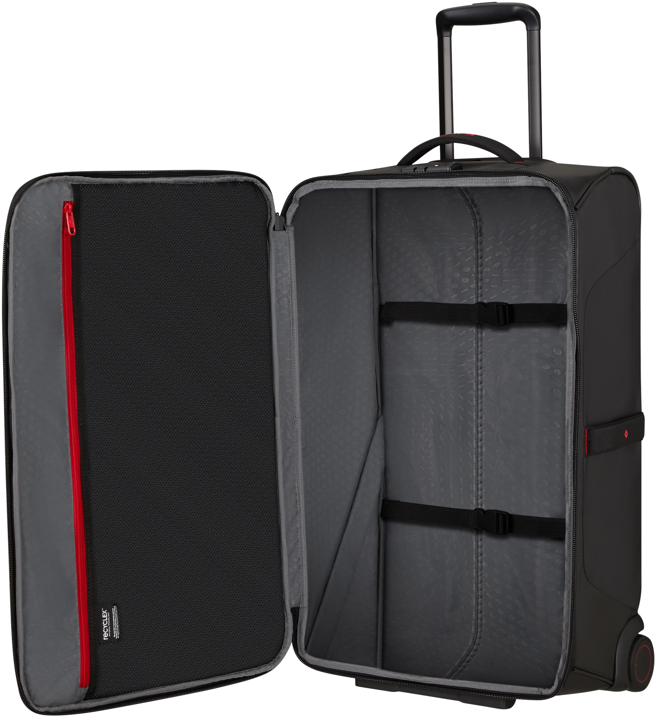 Samsonite Weichgepäck-Trolley »ECODIVER, 67 cm«, 2 St. Rollen, Trolley Reisegepäck Weichgepäck teilweise aus recyceltem Material