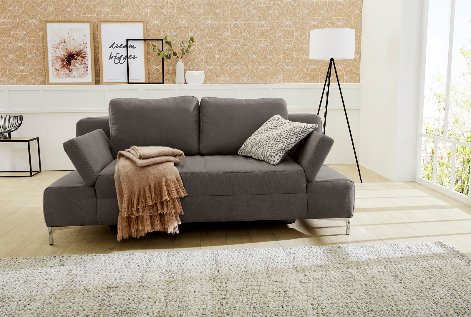 Jockenhöfer Gruppe Schlafsofa »Jano«, klassisches Schlafsofa mit individuell, verstellbaren Armlehnen