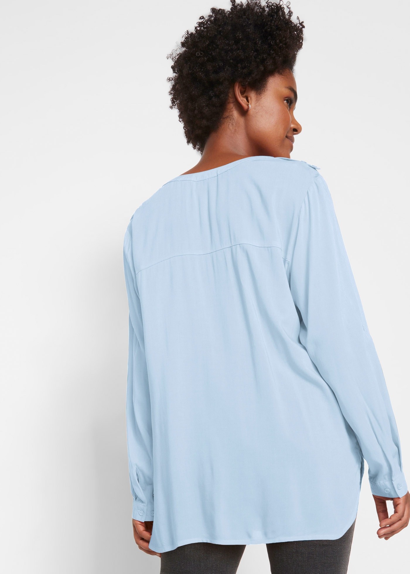 bonprix Tunika »Tunikabluse aus softer Viskose« Casual Stil, Regular Fit, mit Rundsaum, mit Knopfleiste