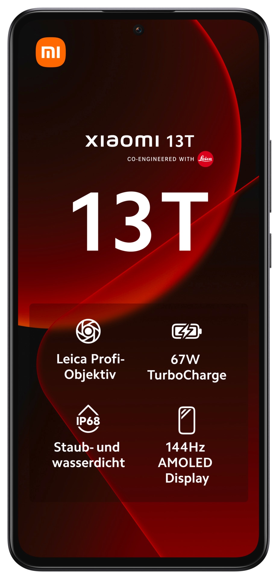 Xiaomi Smartphone »13T mit 8GB RAM + 256GB internem Speicher«, Schwarz, 16,94 cm (6,67 Zoll) 144 Hz CrystalRes AMOLED Display