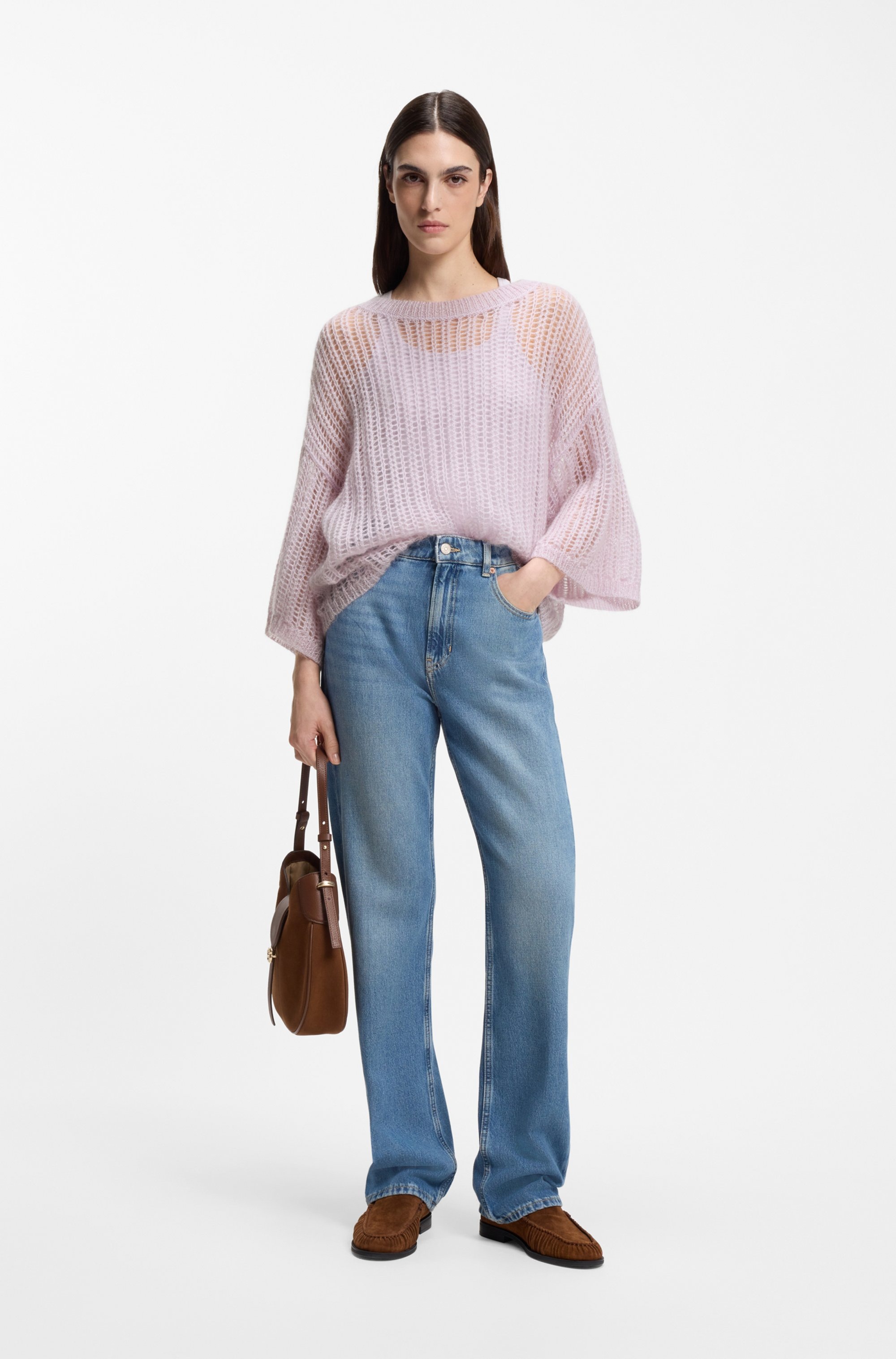 BOSS ORANGE Ripptanktop »Epetite Premium Damenmode« Slim Fit mit Logostickerei