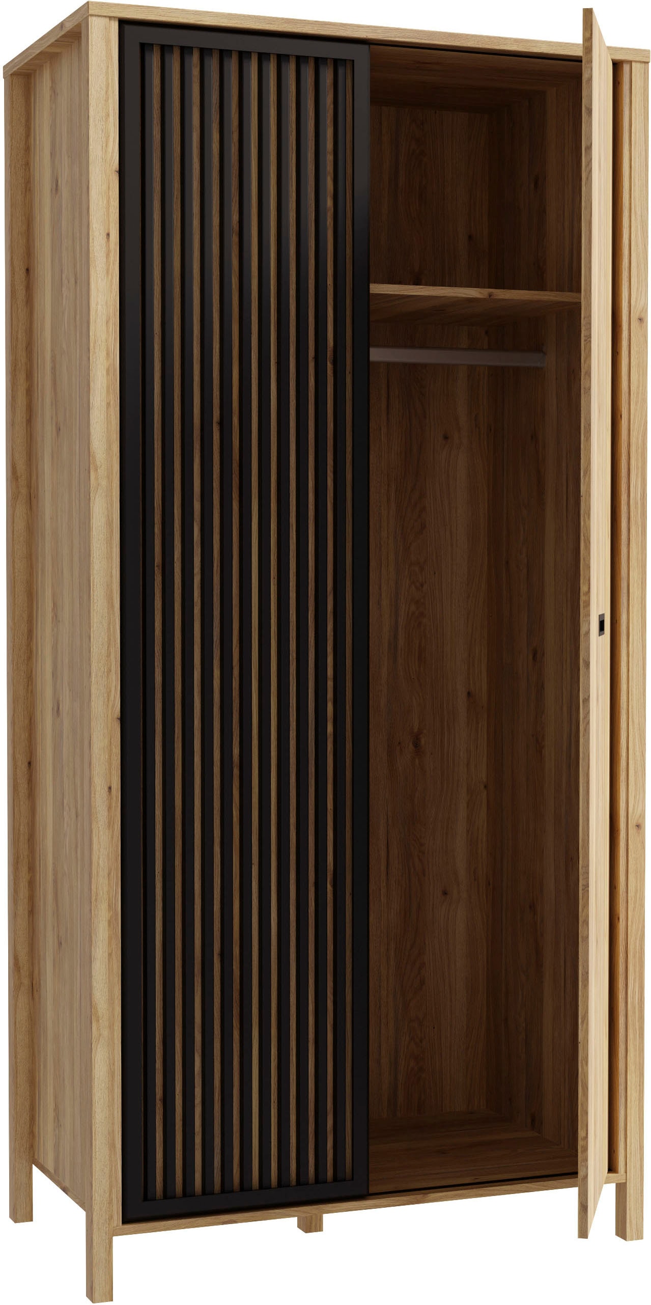 FORTE Kleiderschrank »Jytana« B/H/T 97/200,3/52,7 cm inklusive Kleiderstange u. Einlegeböden