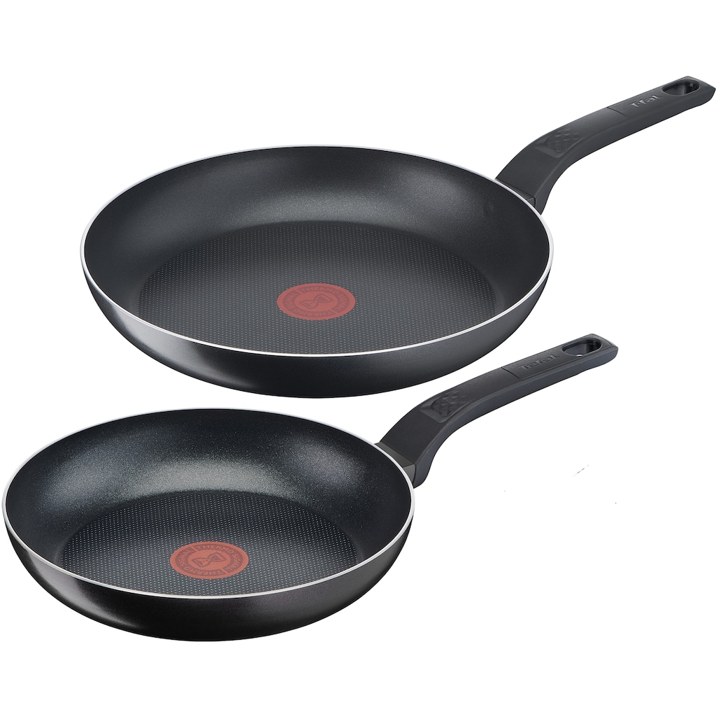 Tefal Pfannen-Set »Easy Cook & Clean«, Aluminium, (Set, 2 tlg., 1x Bratpfanne Ø 24 cm, 1x Bratpfanne Ø 28 cm)