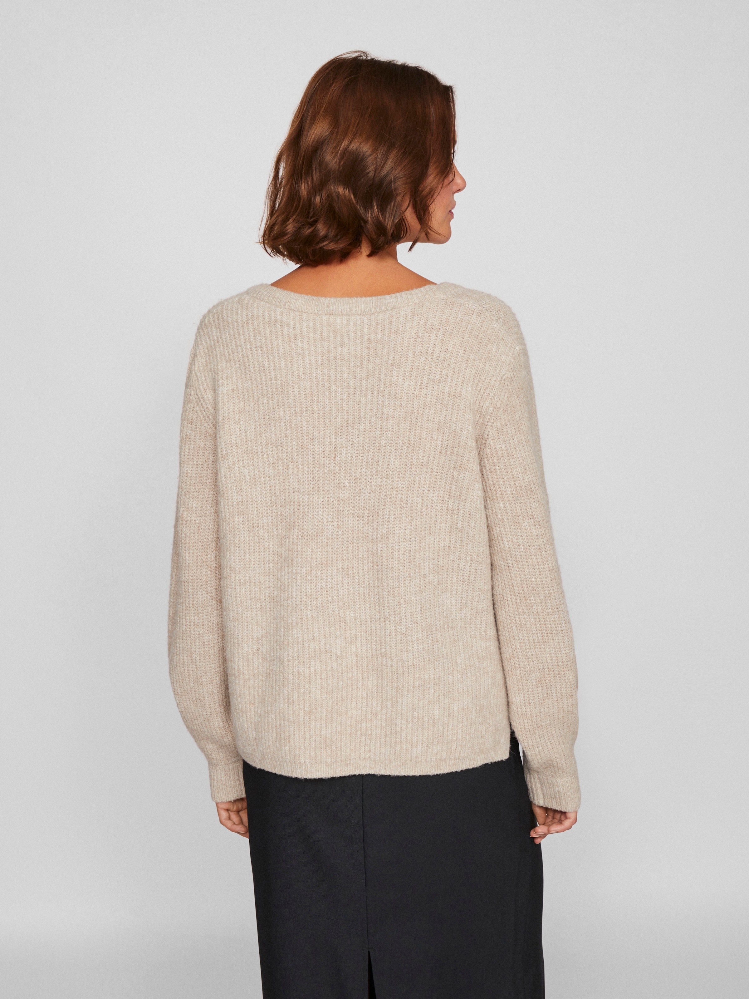 Vila V-Ausschnitt-Pullover »VIBELUNA V-NECK REV L/S KNIT TOP - NOOS«