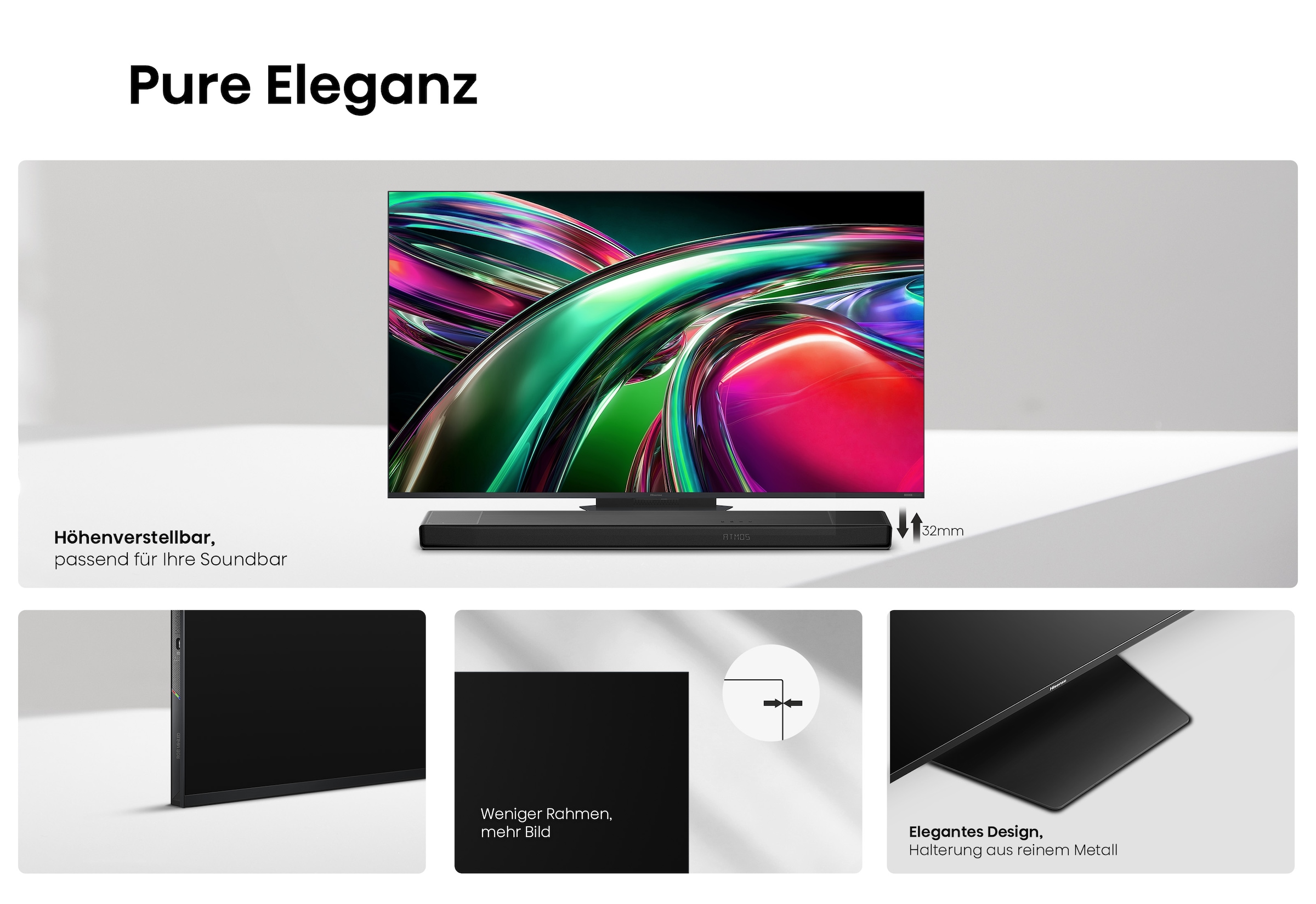 Hisense Mini-LED-Fernseher »75UR9DS« 189 cm/75 ″ Smart-TV