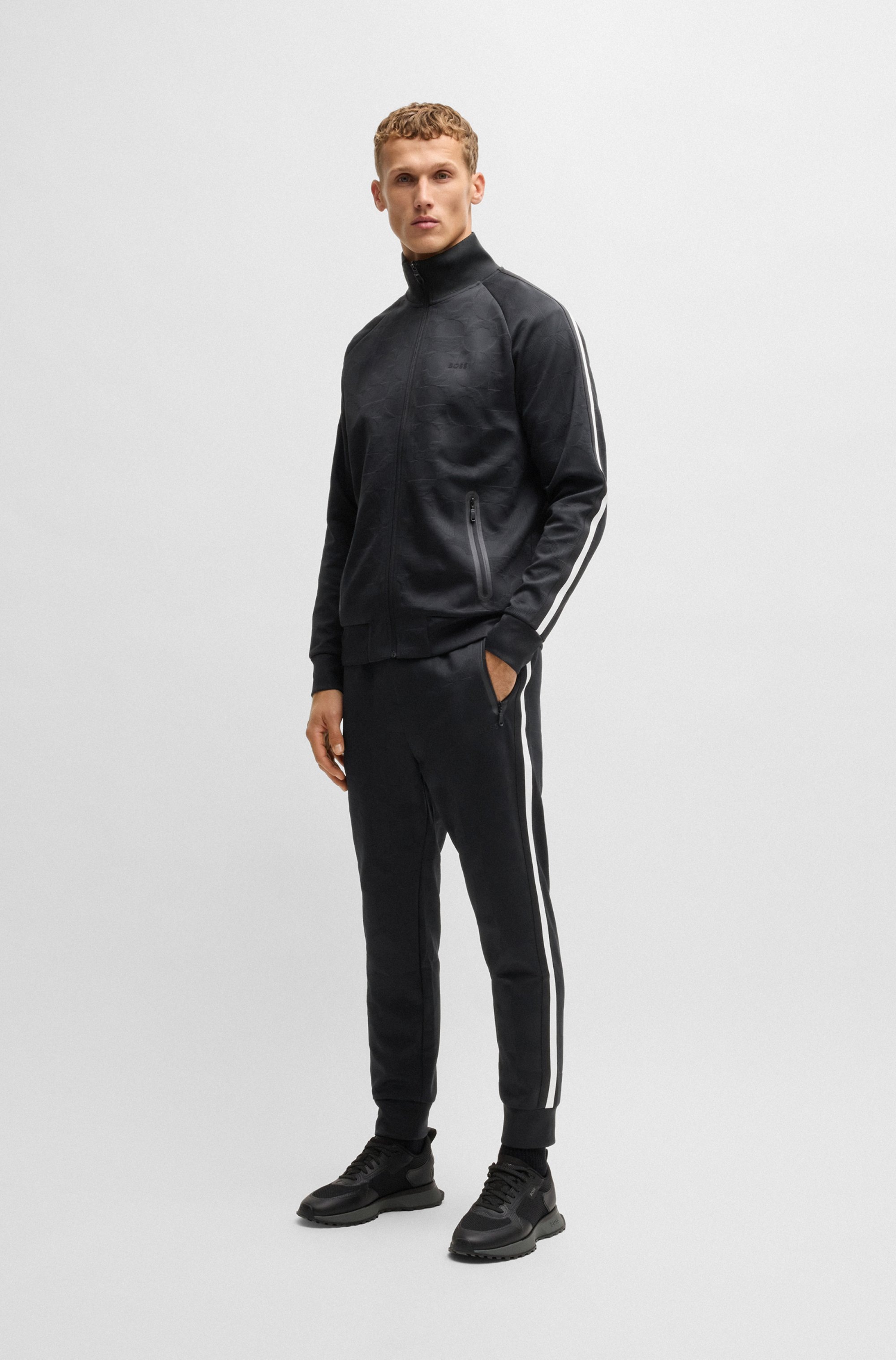 BOSS GREEN Sweathose »Hover Striped C«, mit kontrastfarbigem Streifen