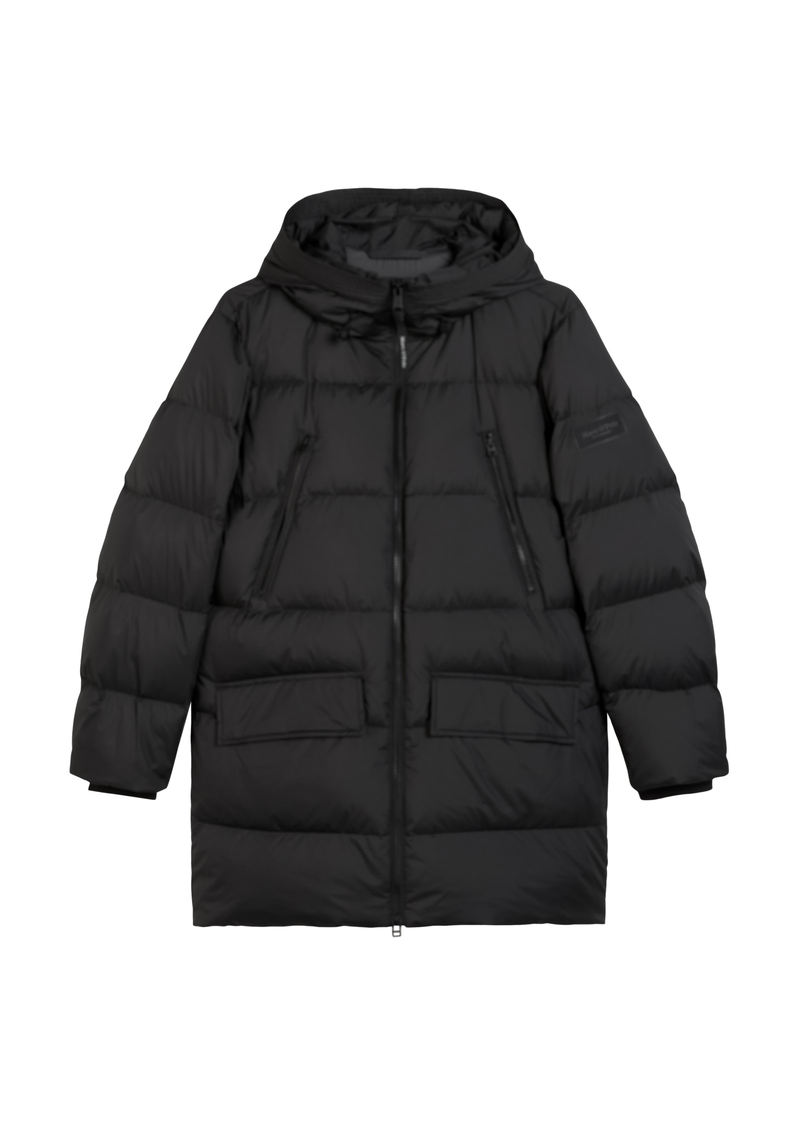 Marc O'Polo Daunenjacke, mit Kapuze, Pufferjacke, regular fit, eingesetzte, elastische Ärmelabschlüsse
