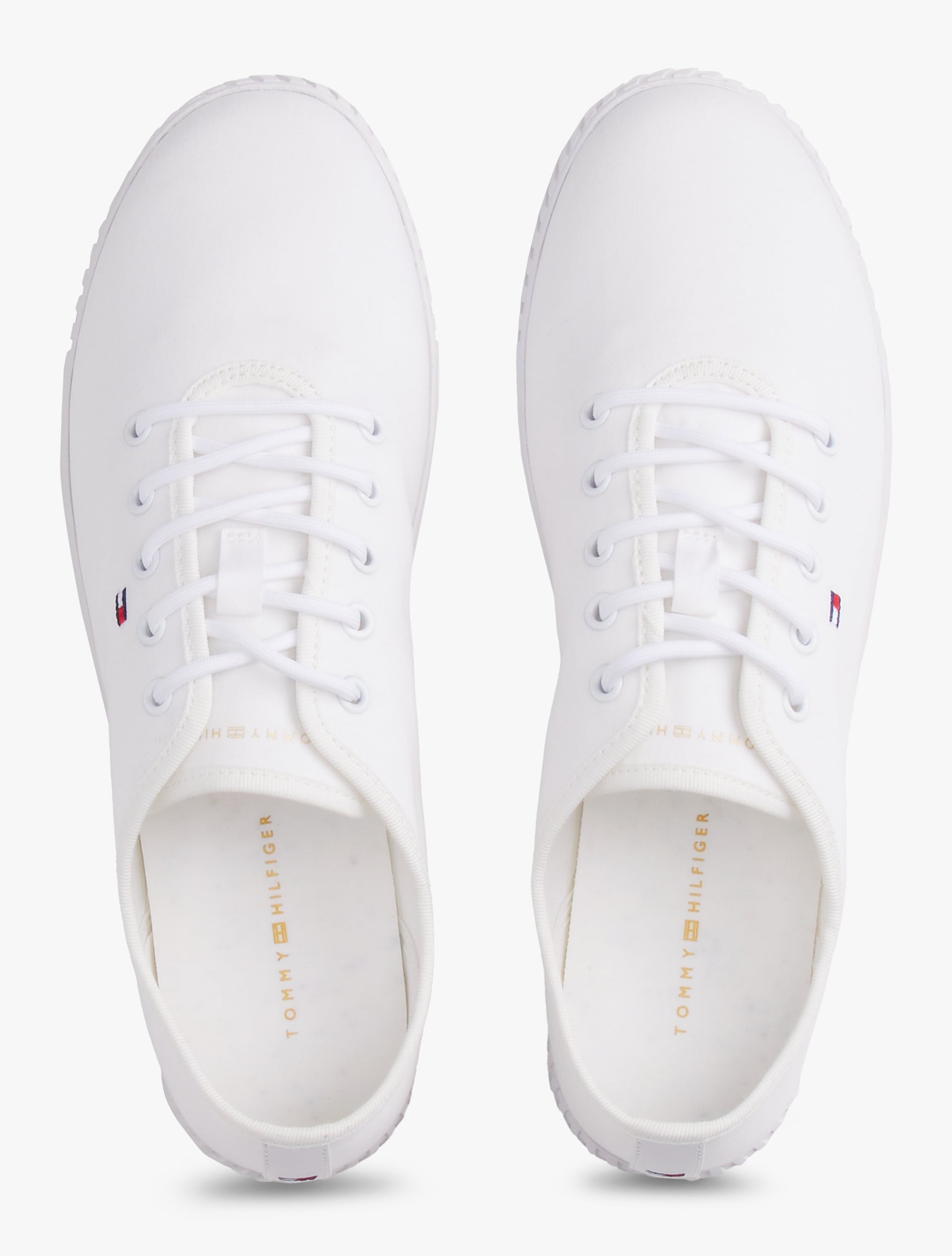 Tommy Hilfiger Sneaker »CANVAS LACE UP SNEAKER«, Freizeitschuh, Halbschuh, Schnürschuh mit gestickter Logoflagge