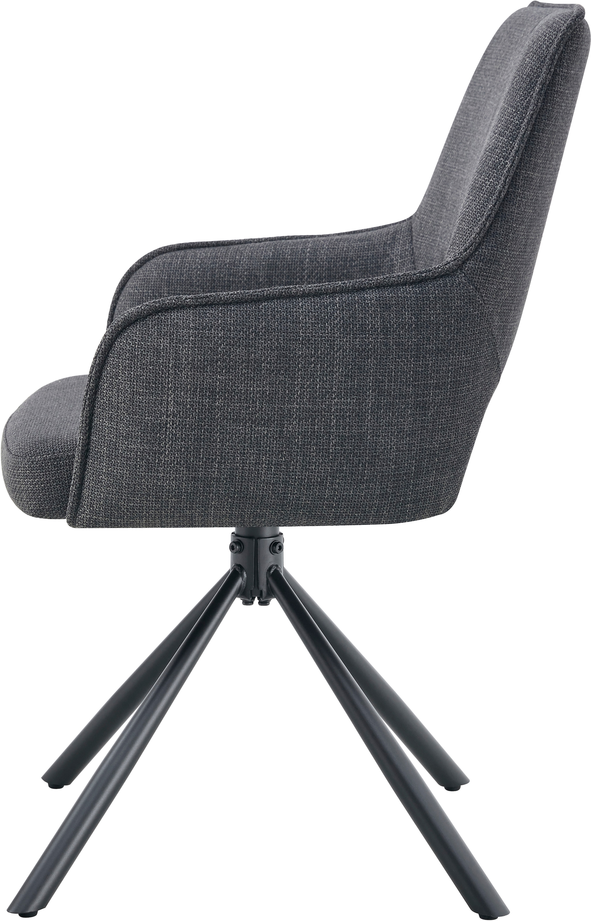 Home affaire Drehstuhl »BELLEVILLE, 2er Set, mit Metallgestell in matt schwarz« (Set) 2 Stk.