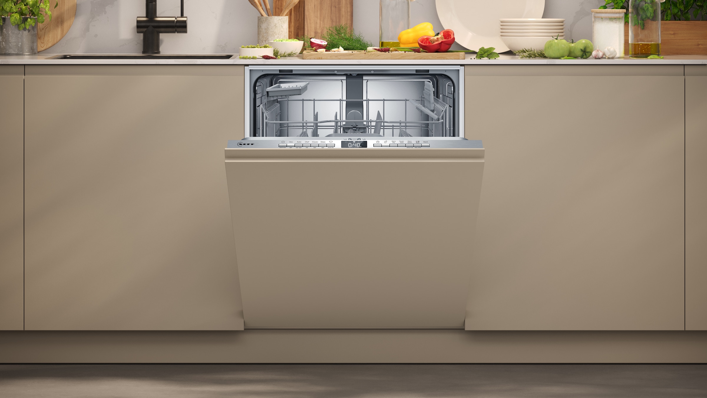 NEFF vollintegrierbarer Geschirrspüler XXL »S275HTX04E«, 13 Maßgedecke, mit Flex Korbsystem