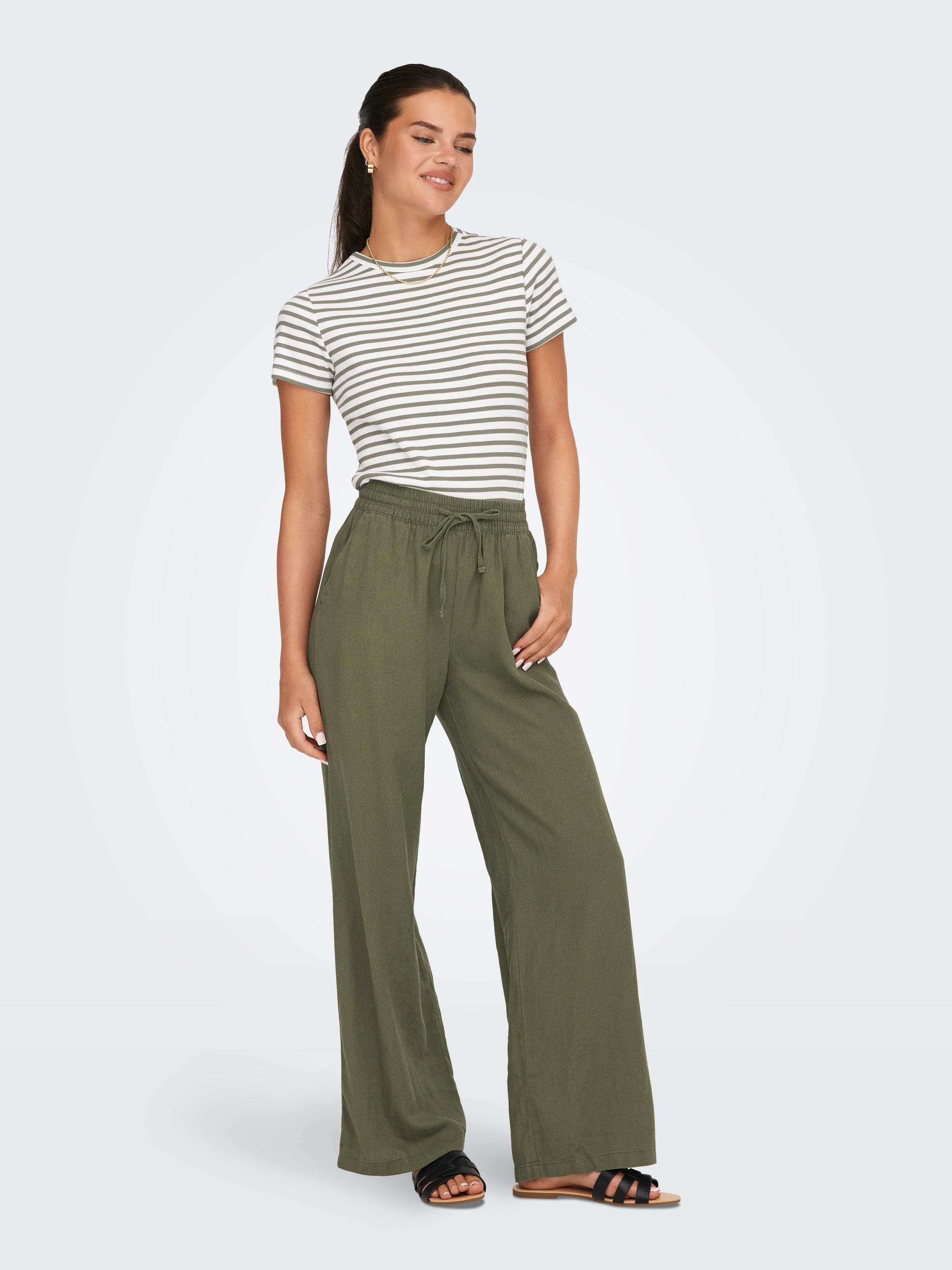 JDY Culotte »JDYSAY LINEN HW WIDE PANT WVN NOOS«