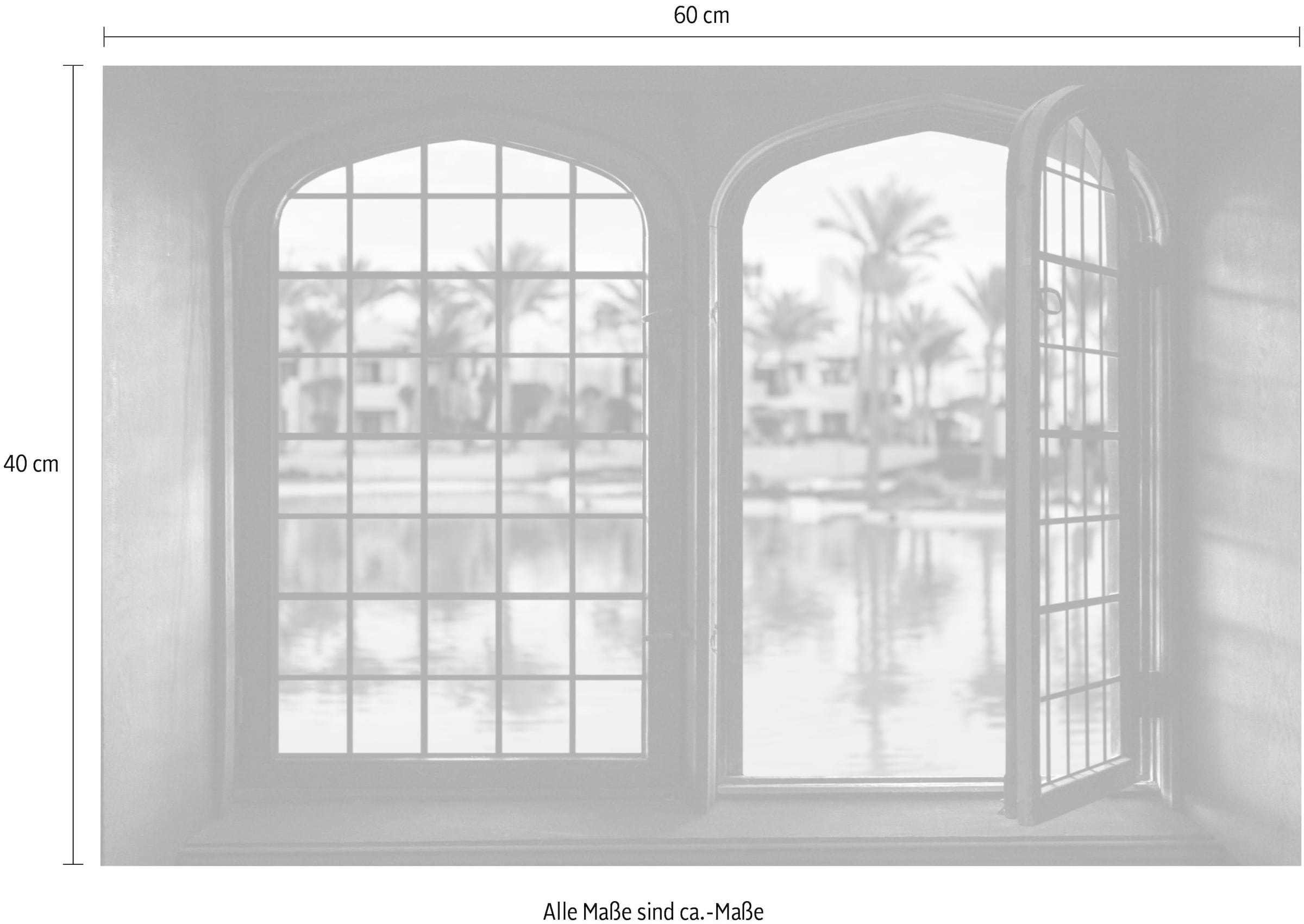 queence Wandsticker »Pool«, Wandsticker, Wandbild, selbstklebend, 3D, Fenster