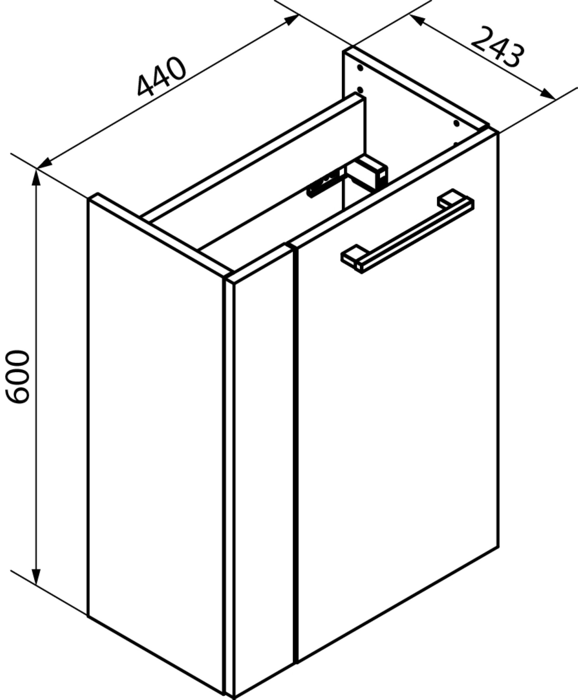 FACKELMANN Waschtisch »SBC« Set,  bestehend aus Becken und Unterbau, Breite ca. 45 cm