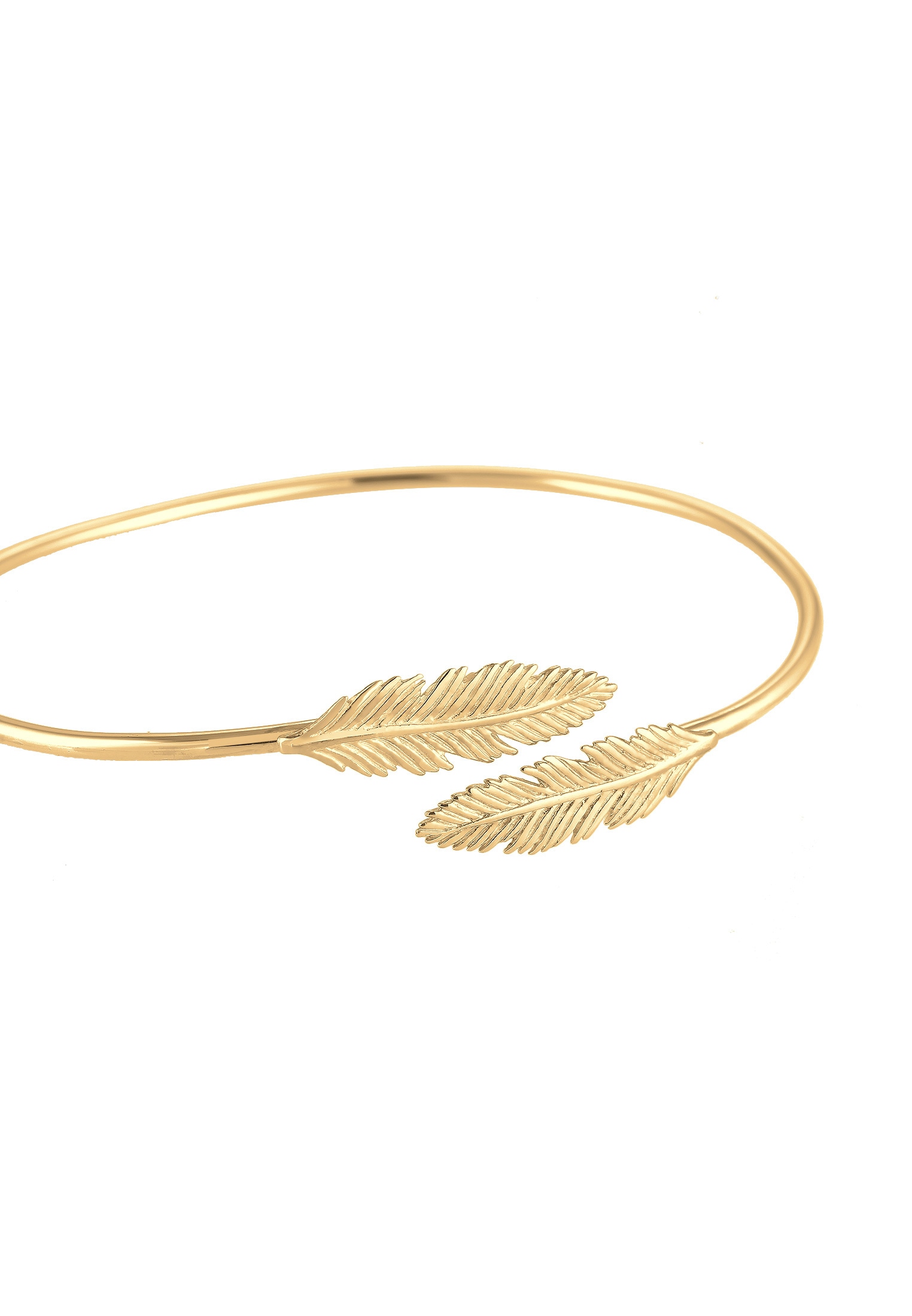Elli Armreif »Armband Armreif Feder 925 Sterling Silber vergoldet«