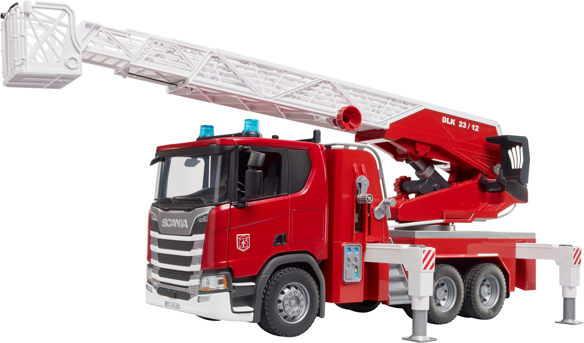 Bruder® Spielzeug-Feuerwehr »Scania Super 560R Feuerwehr Drehleiter W.Pumpe L&S (03591)« mit Licht und Sound