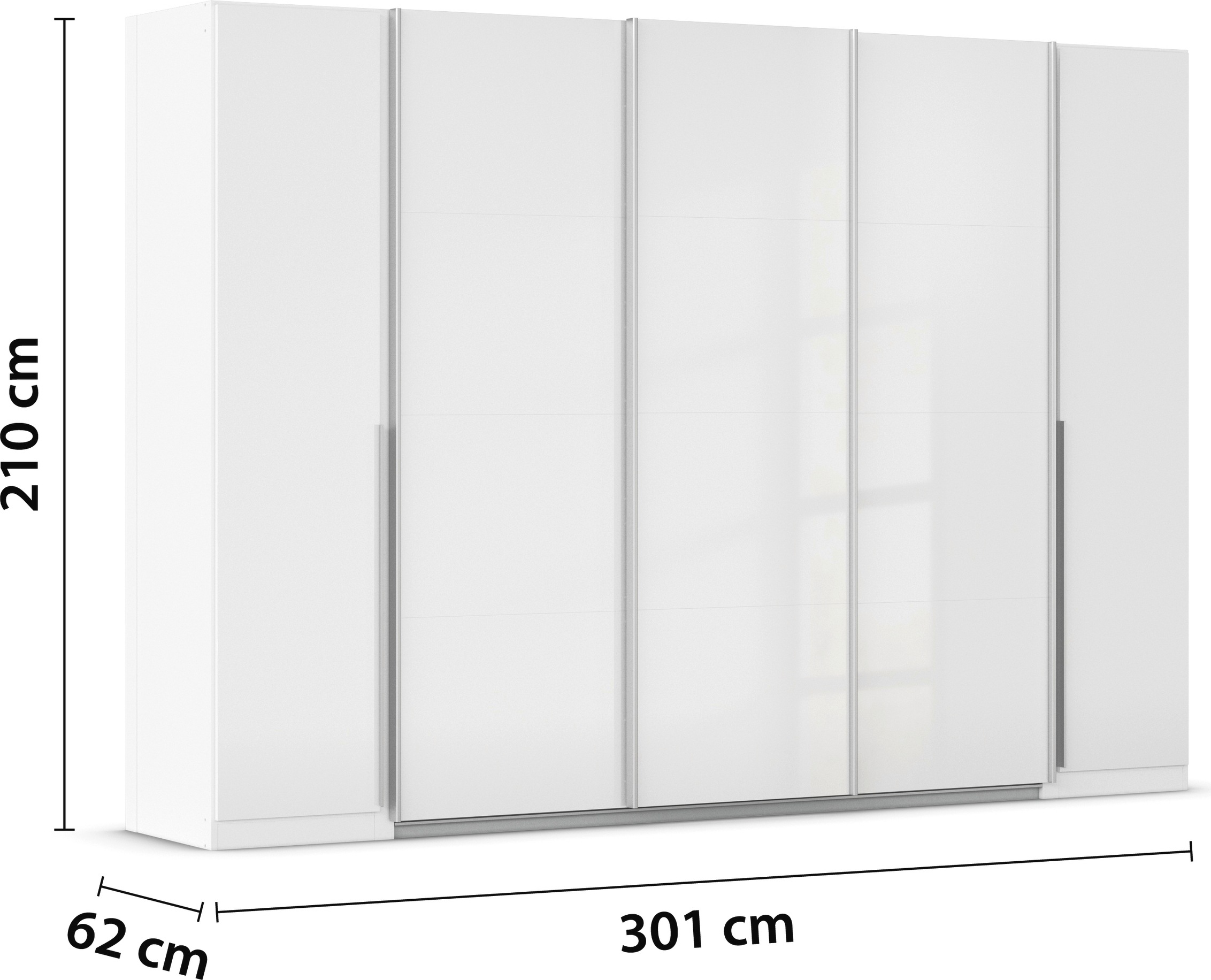 rauch Schwebetürenschrank »Agordo«, (im angesagten Mix aus Dreh- und Schwebetüren), optional mit Spiegel und zwei Griff-Farben MADE IN GERMANY