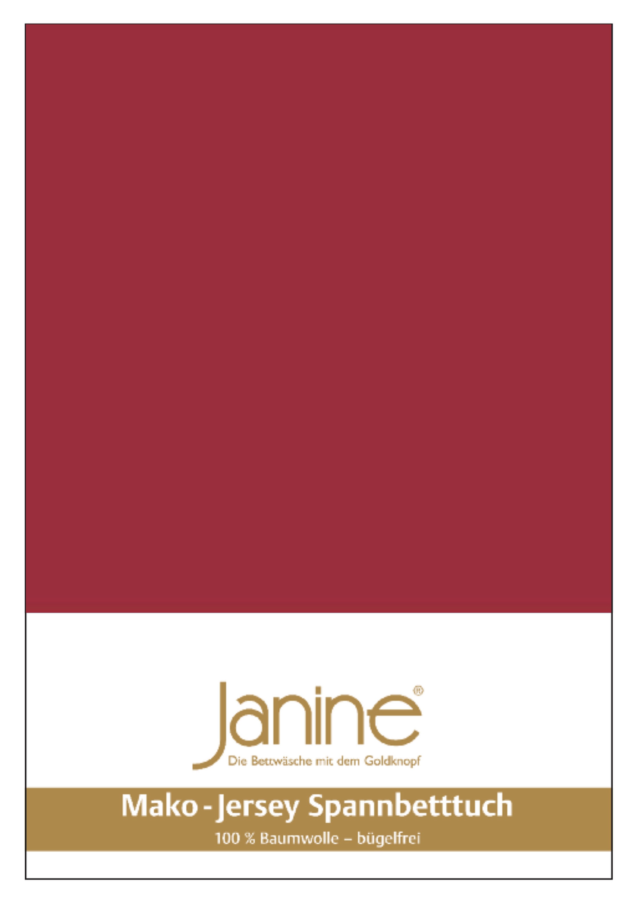 Janine Spannbettlaken »MAKO-FEINJERSEY 5007« aus 100% Baumwolle, für Matratzen bis 26 cm Höhe