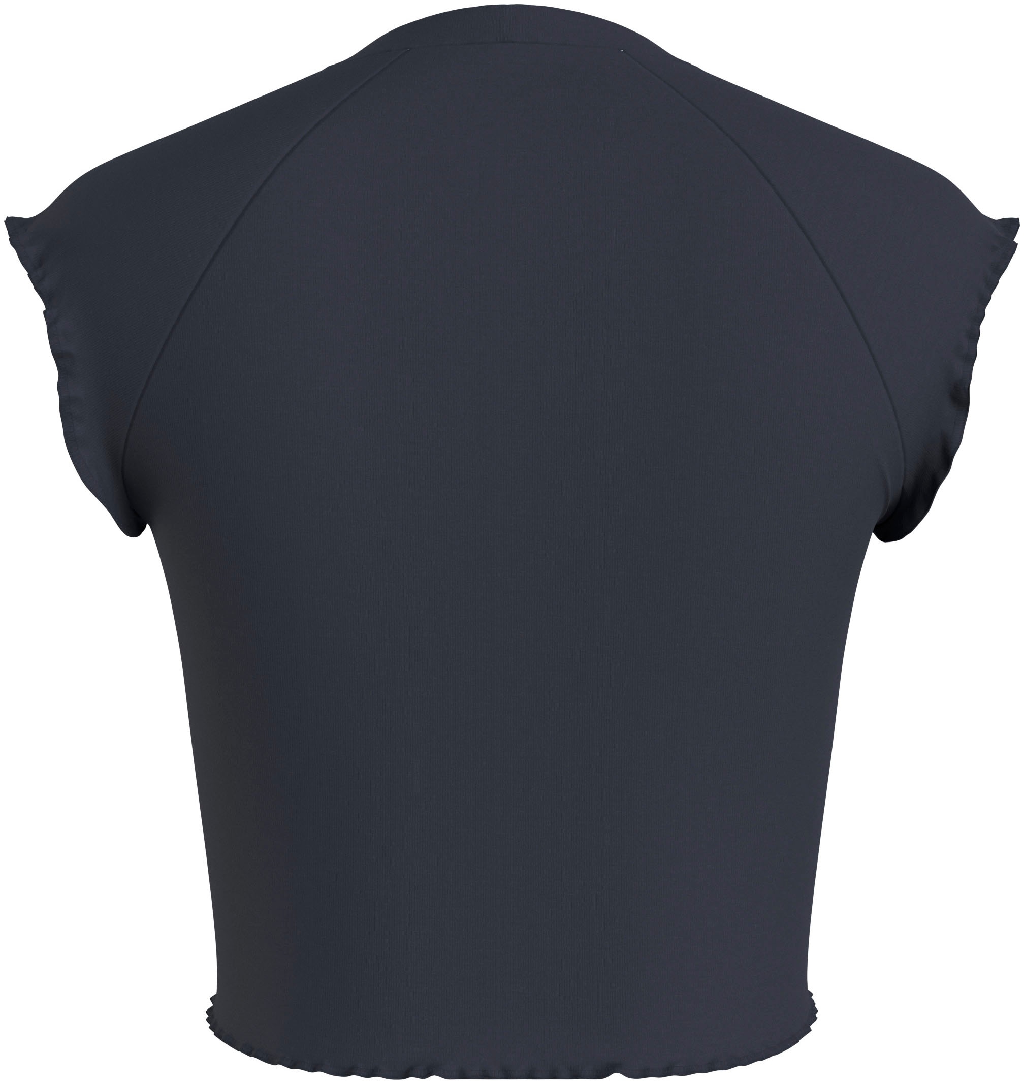 Tommy Jeans T-Shirt »TJW SLIM CRP BABYLOCK RIB TEE«, mit gewelltem Abschlüssen am Ärmel & Saum