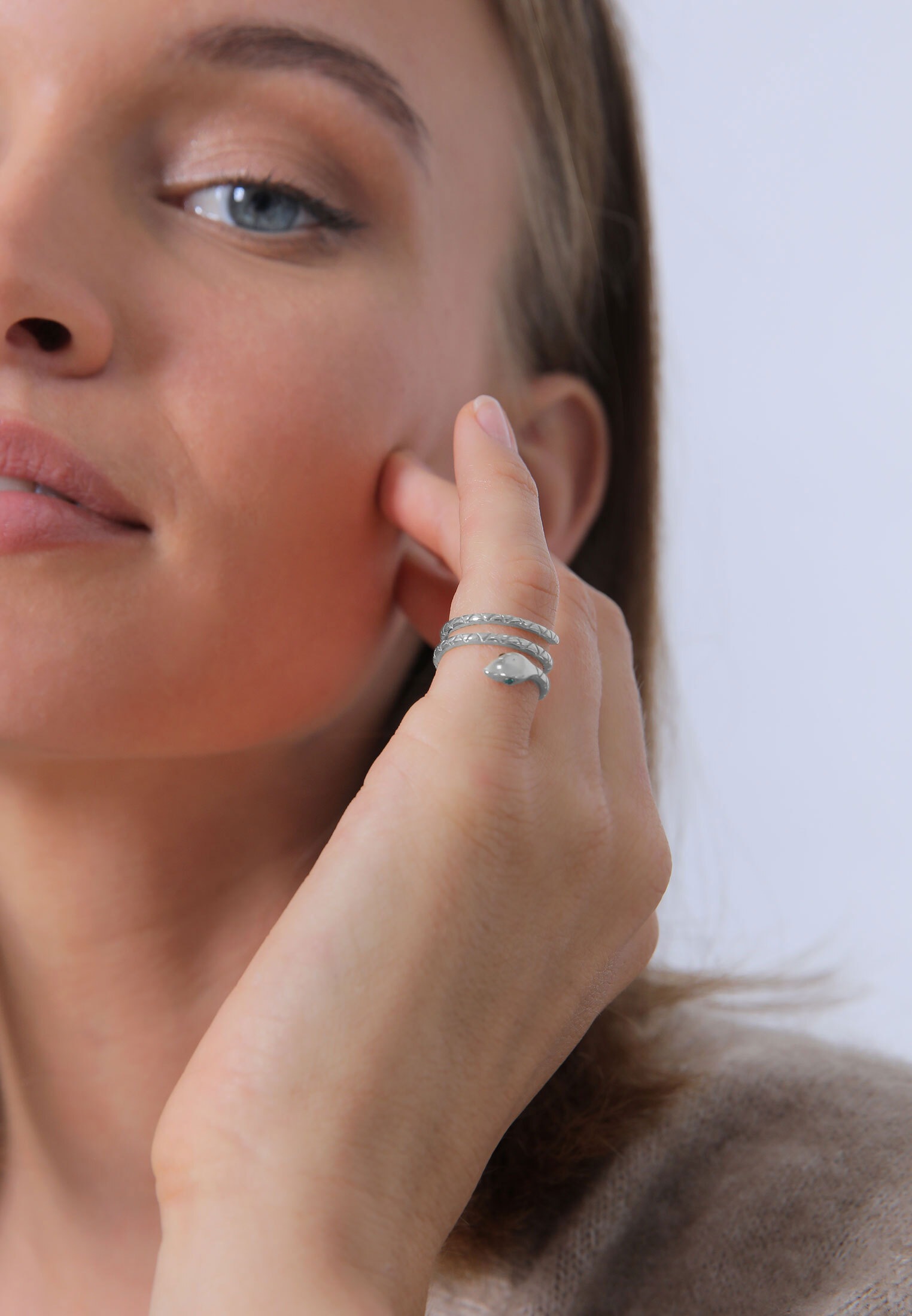 Elli Silberring »Ring Pinky Schlange Statement 925 Silber«