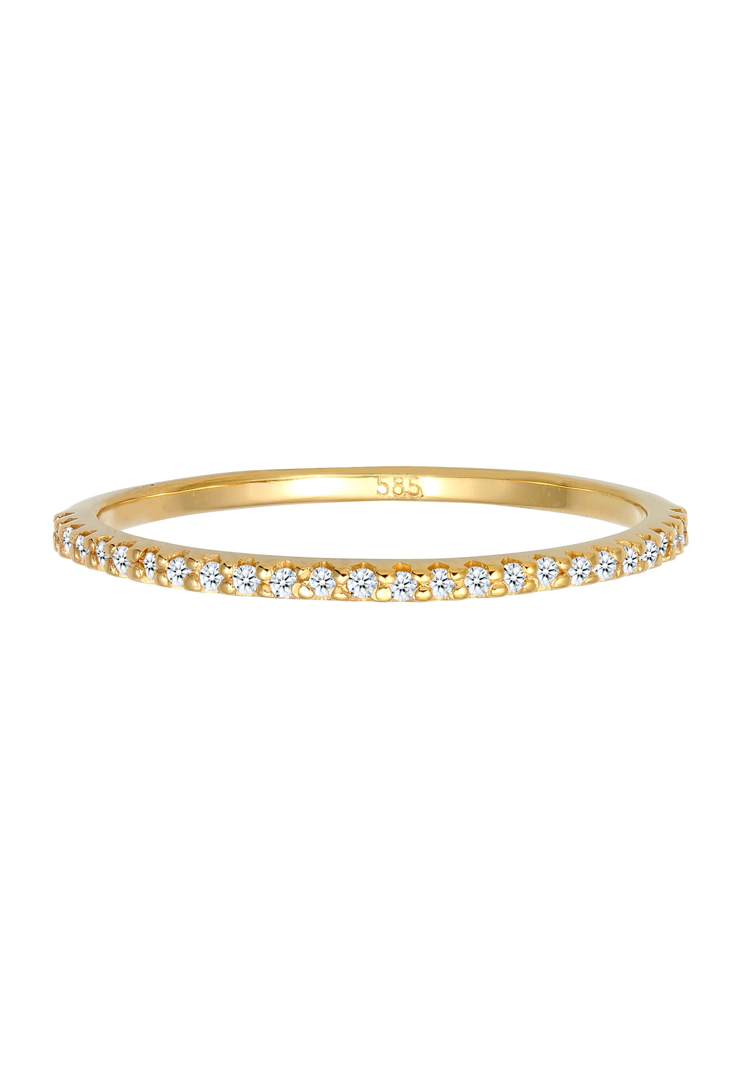 Elli DIAMONDS Diamantring »Ring Memoire Diamanten Brillantschliff (0.125 ct) 585 Gelbgold«