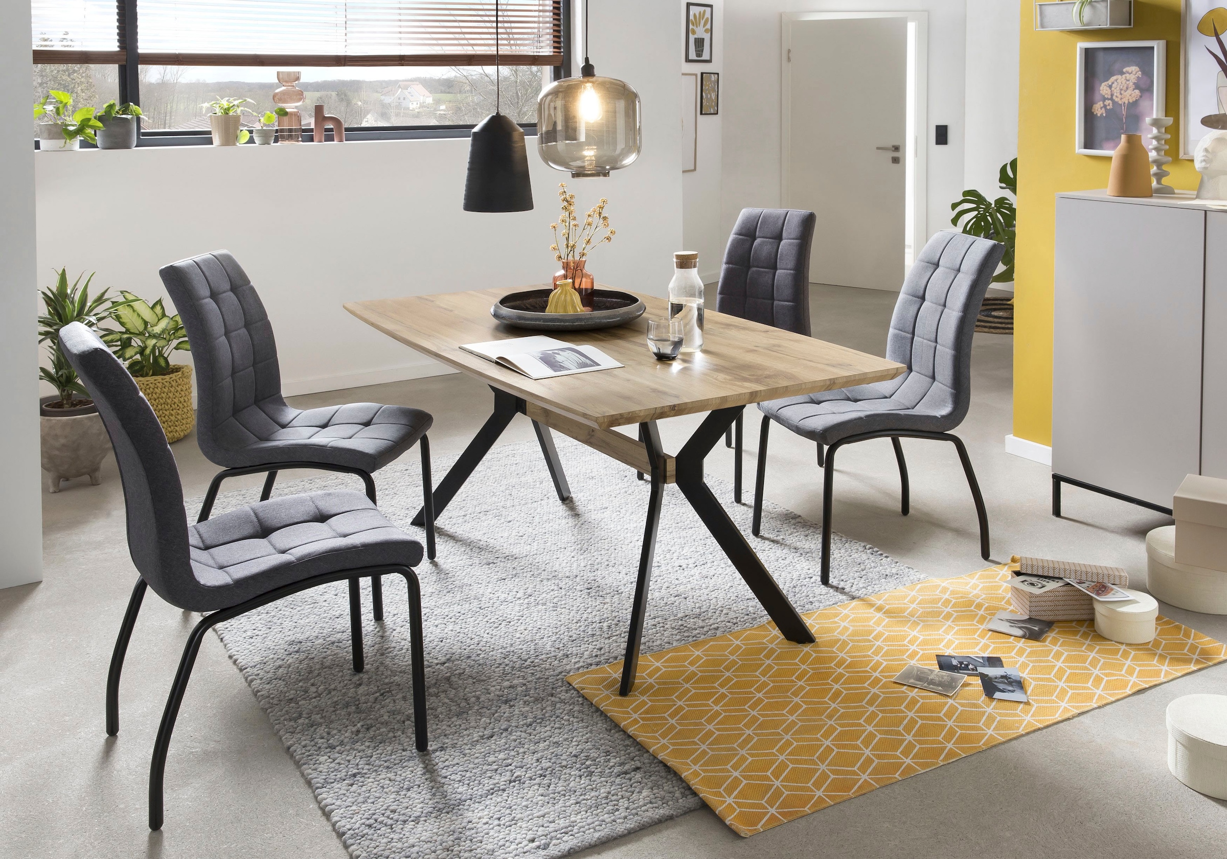 Home affaire Esstisch »Aage«, Eiche-Dekor, Breite 160 cm