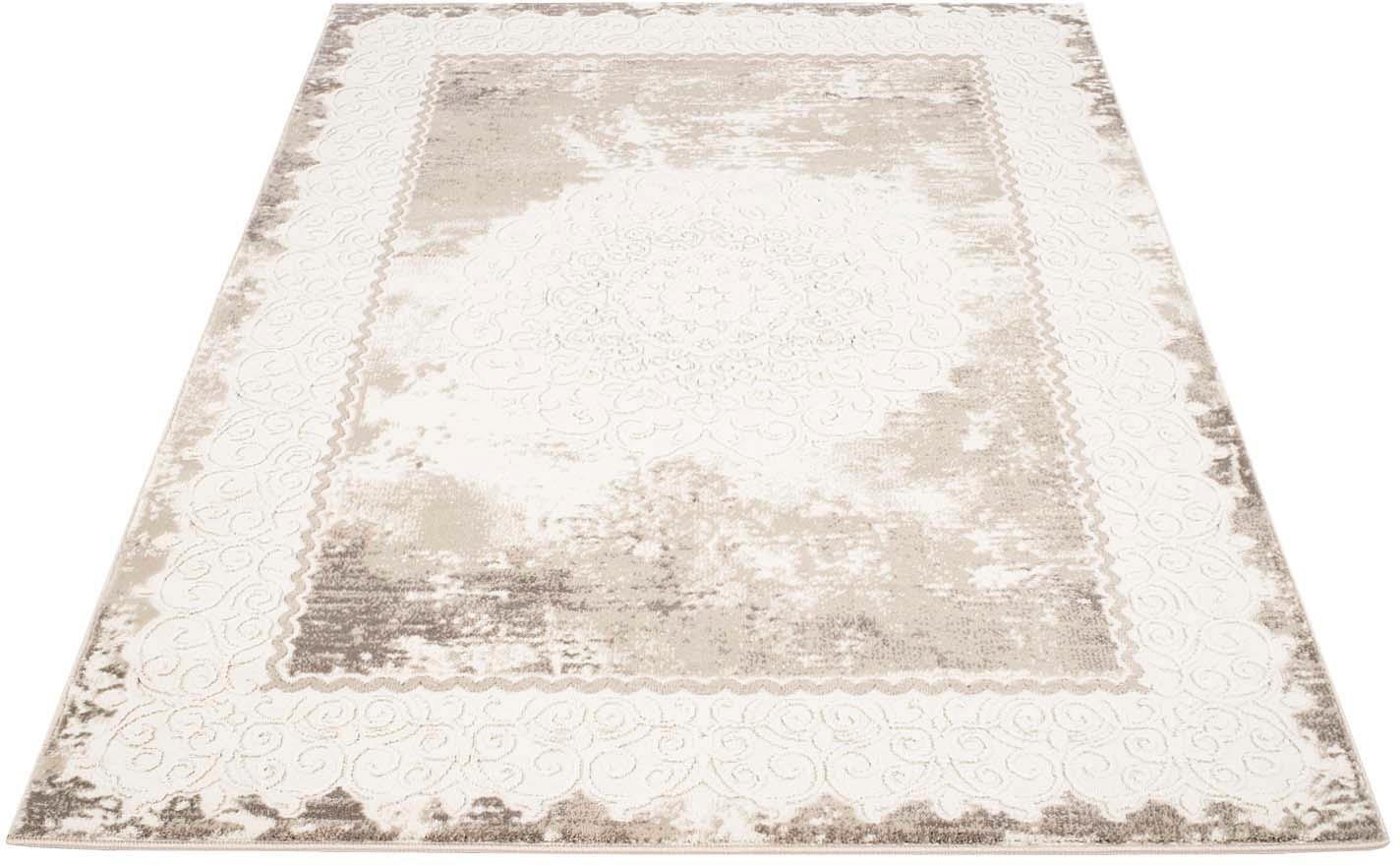 Carpet City Teppich »Platin 8058«, rechteckig, Kurzflor, Bordüre, Glänzend durch... kaufen