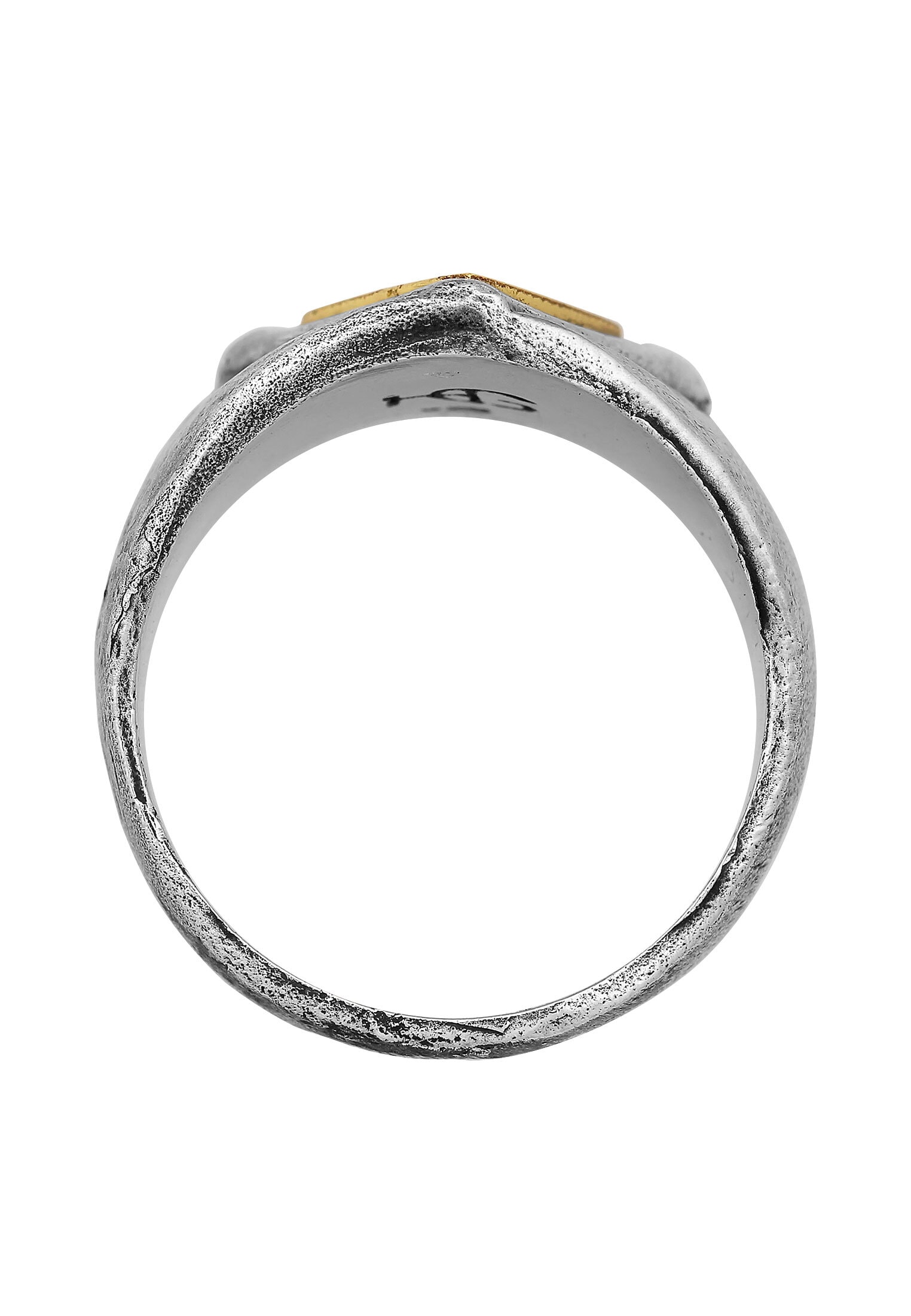 HAZE & GLORY Siegelring »Ring Siegelring Dreieck Messing Mix - Triangle 925 Silber«