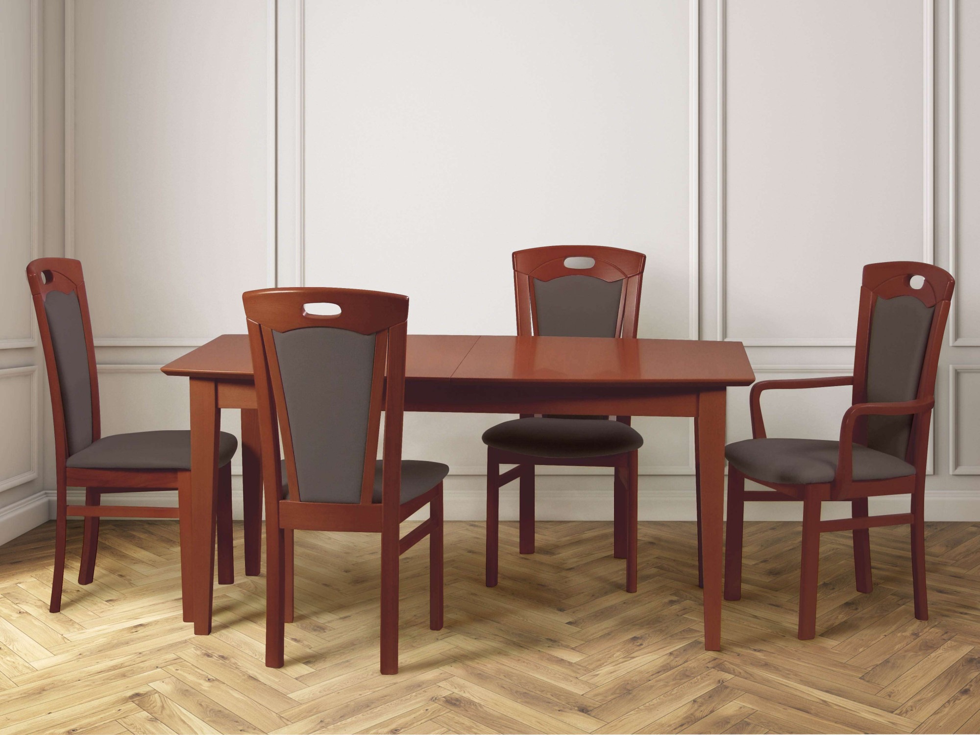 Home affaire Esszimmerstuhl »FERDI Made in Italy, Massivholz«, (Set), 2 St., Feinstruktur, Bezug Feinstruktur (wasser- und fleckabweisend) oder Struktur