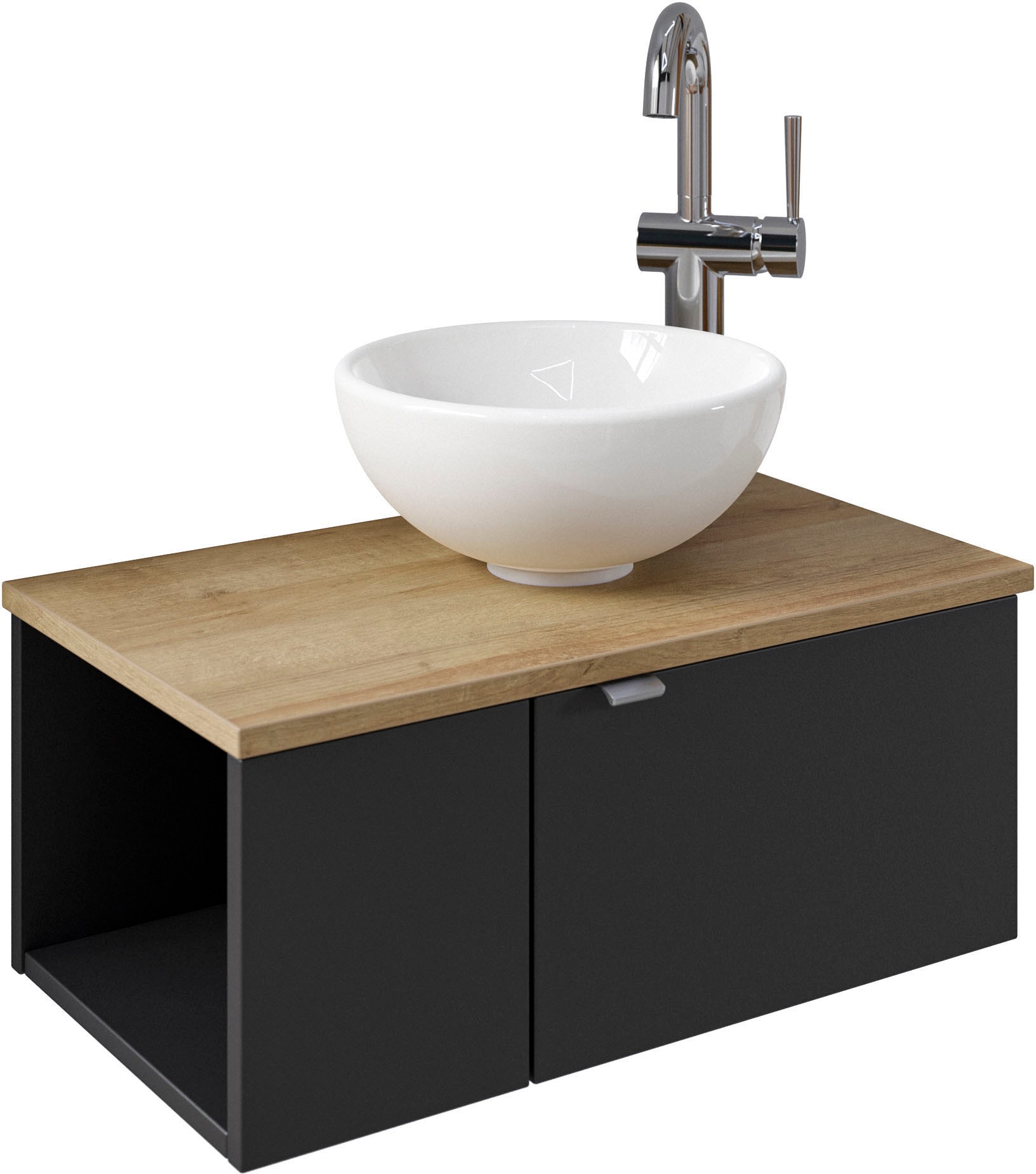 Waschtisch »Serie 6915 Waschschale mit Unterschrank für Gästebad, Gäste WC«, 61 cm...