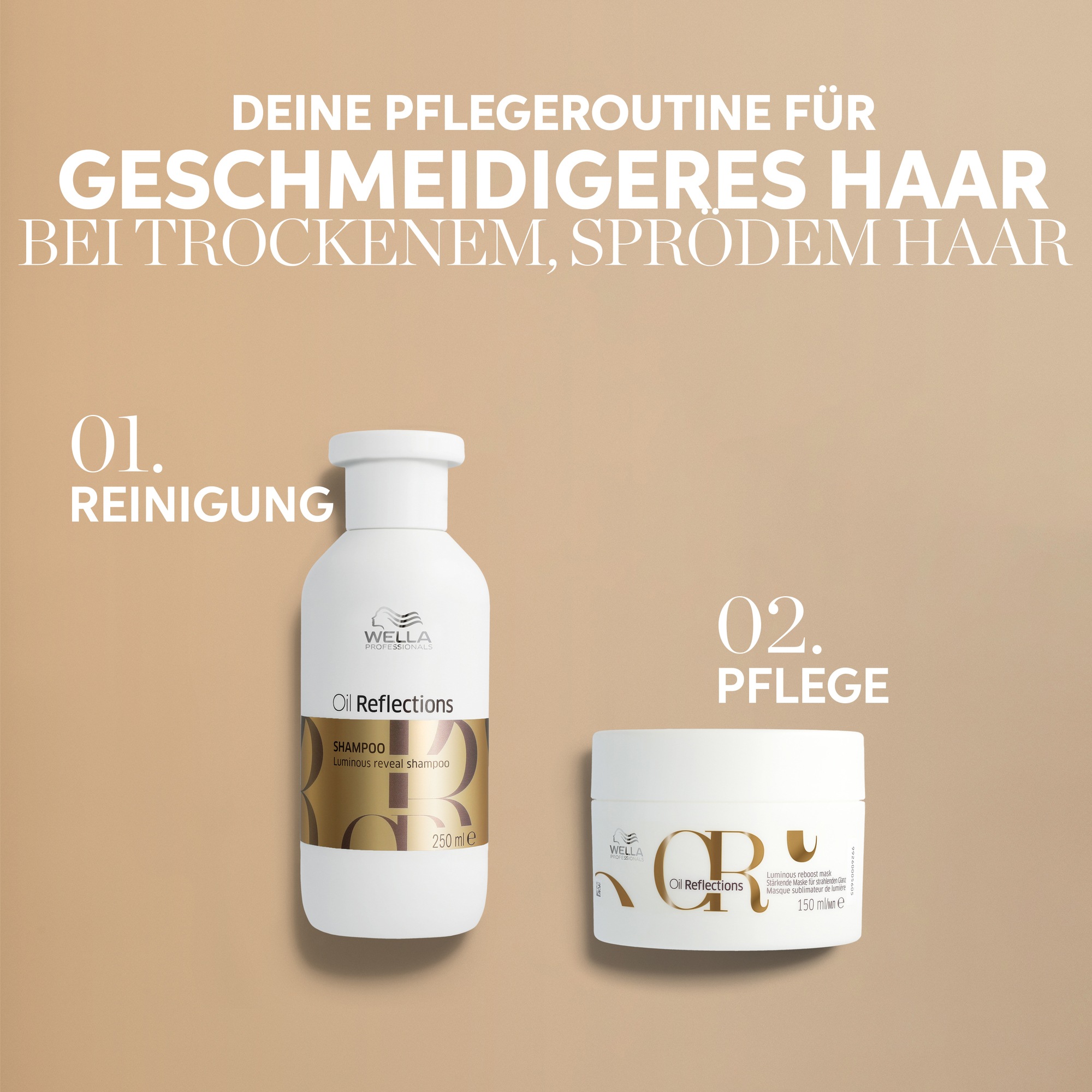 Wella Professionals Haarshampoo »Oil Reflections Shampoo« pflanzliche Inhaltsstoffe, langanhaltende Feuchtigkeit, weiches Haar