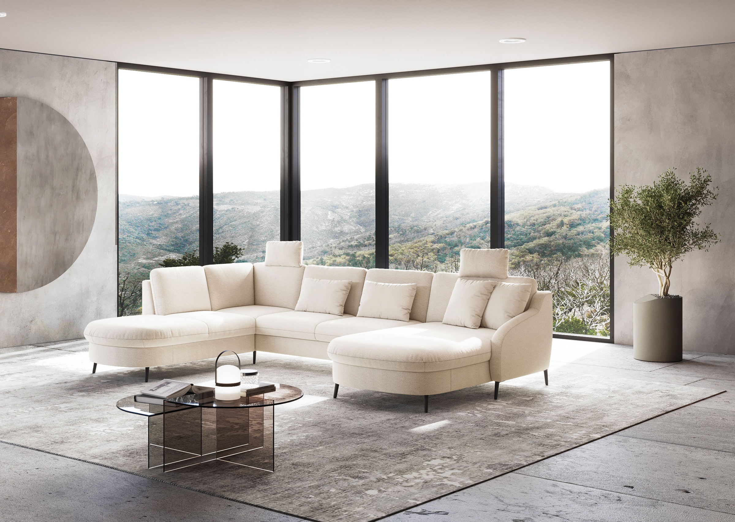 sit&more Wohnlandschaft »Soul U-Form«, wahlweise mit Bettfunktion und Bettkasten oder Schubkasten