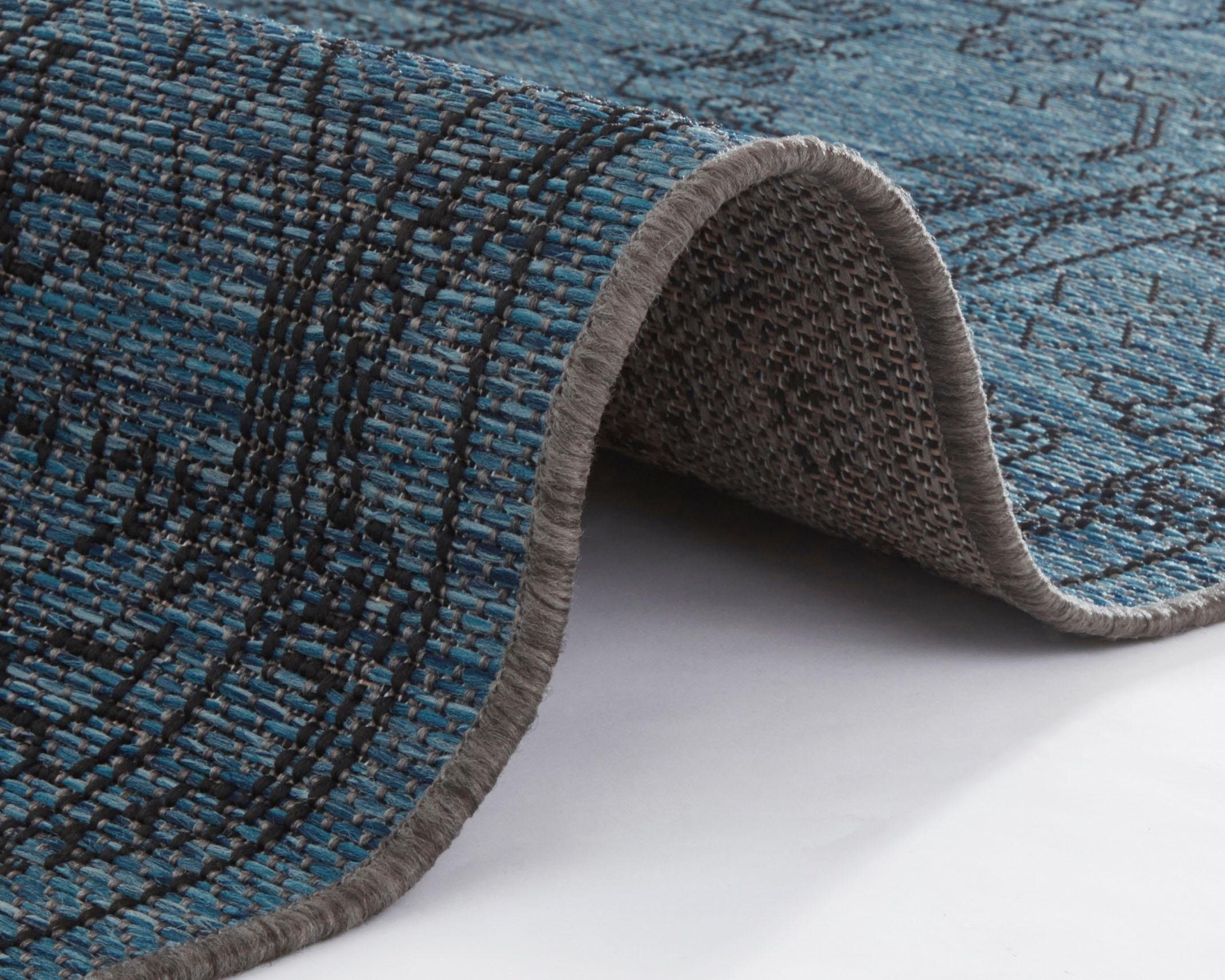 NORTHRUGS Teppich »Tyros«, rechteckig, 4 mm Höhe, In-und Outdoor geeignet, Strapazierfähig und pflegeleicht, Flachgewebe