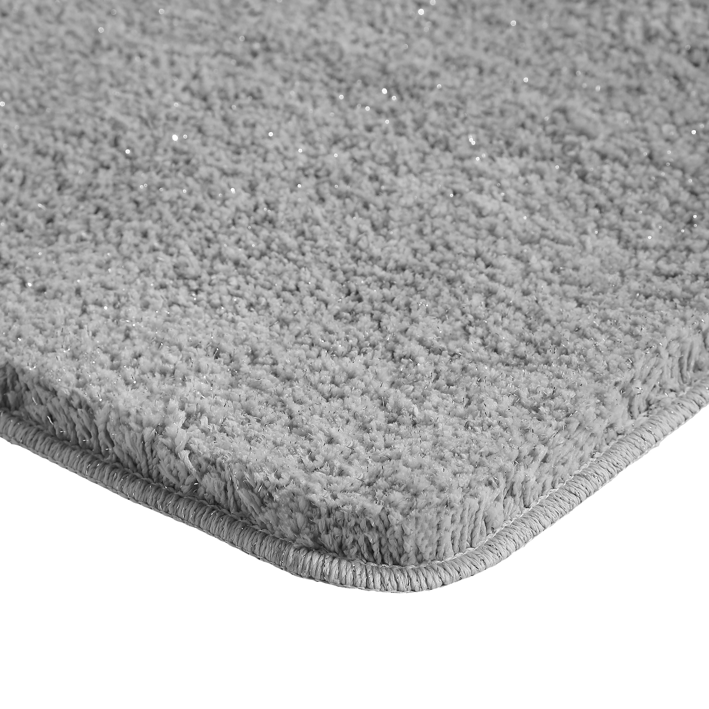 my home Badematte »Glitzer, Badvorleger, Badezimmer Teppich«, rutschhemmend beschichtet, fußbodenheizungsgeeignet-schnell trocknend-strapazierfähig, Badteppich, Akzente durch Glitzer-Garn