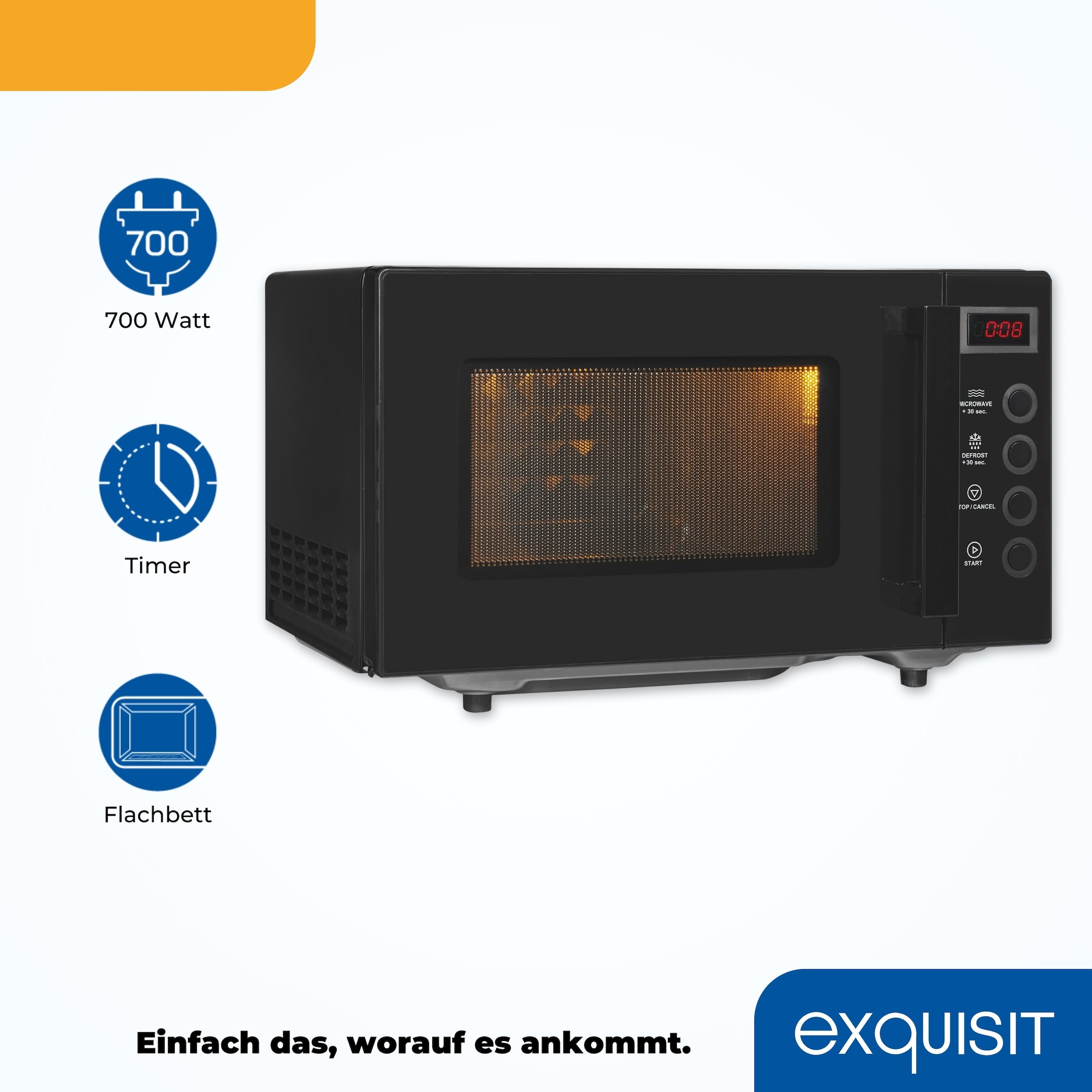 exquisit Mikrowelle »MW7020-F-030DI«, Mikrowelle, schwarz